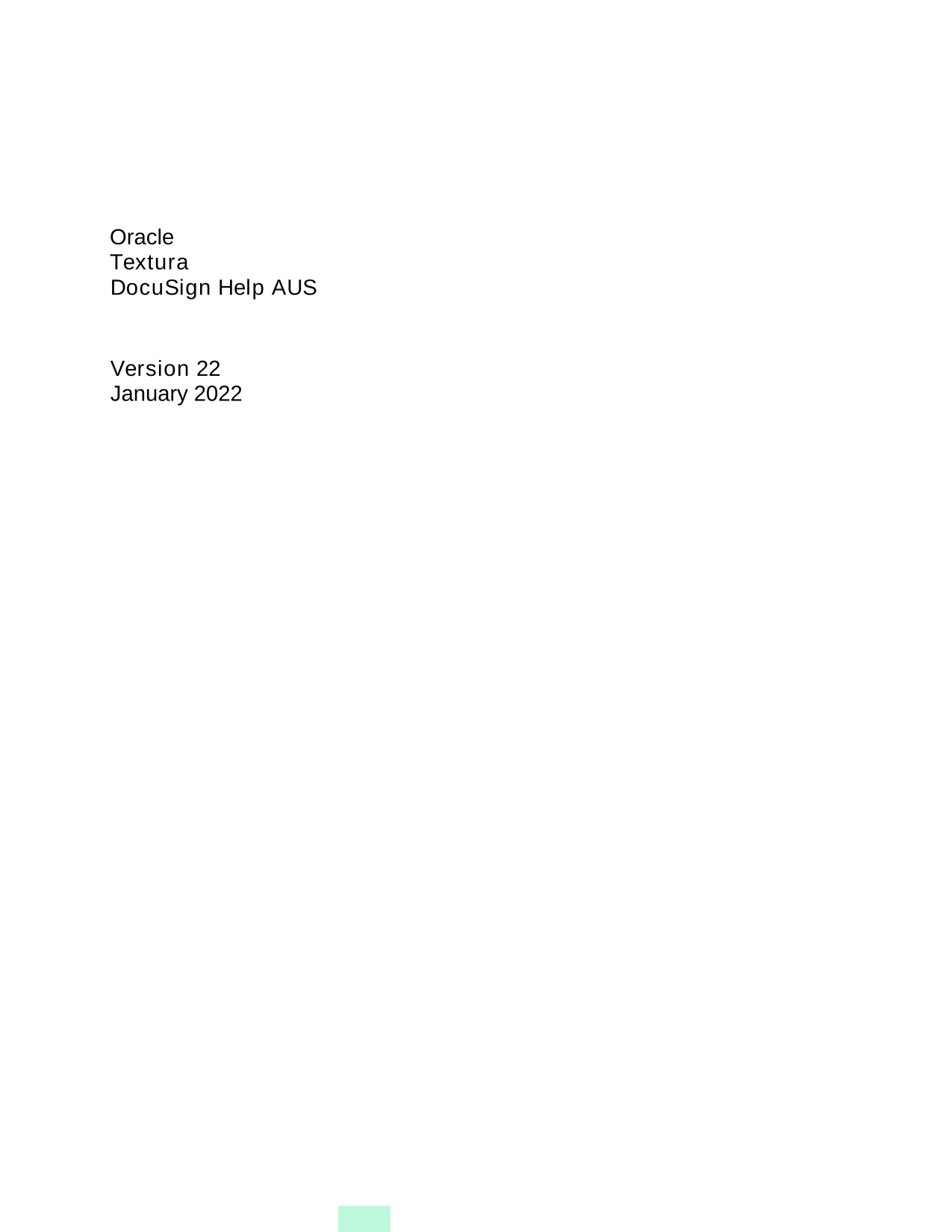 Oracle Textura DocuSign Help AUS screenshot