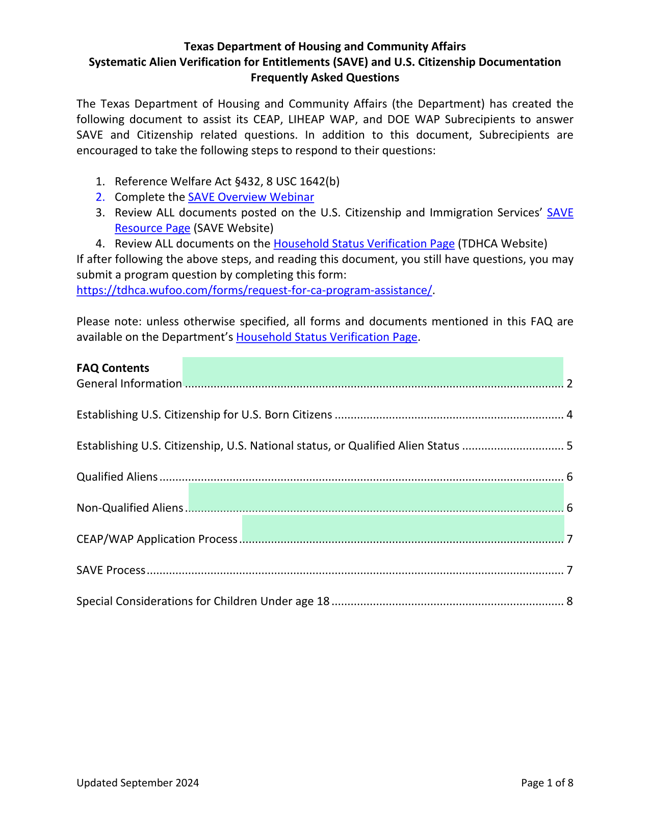 Systematic Alien Verification For Entitlements (SAVE) And U.S. Citizenship Documentation Frequently  screenshot