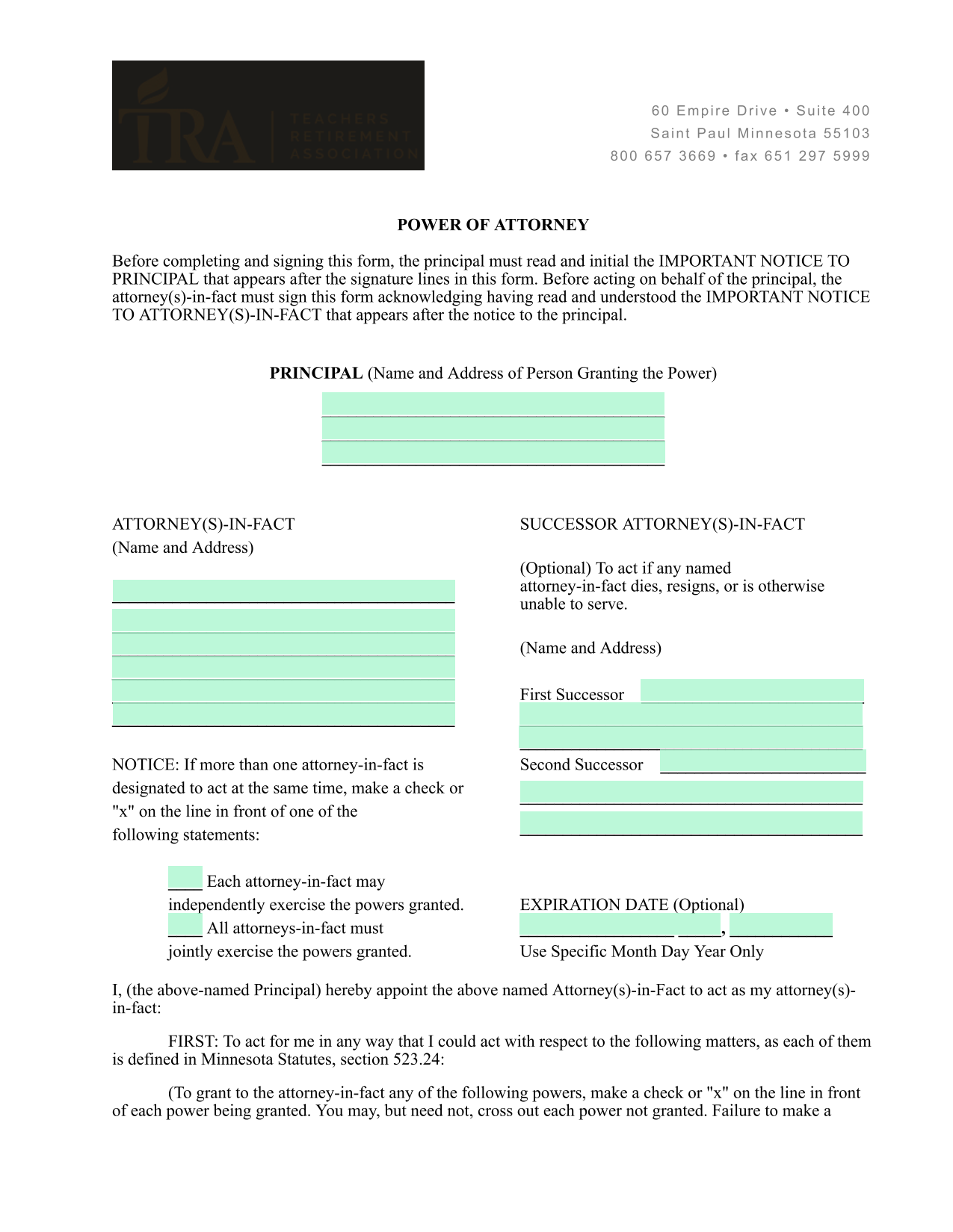 Power Of Attorney screenshot