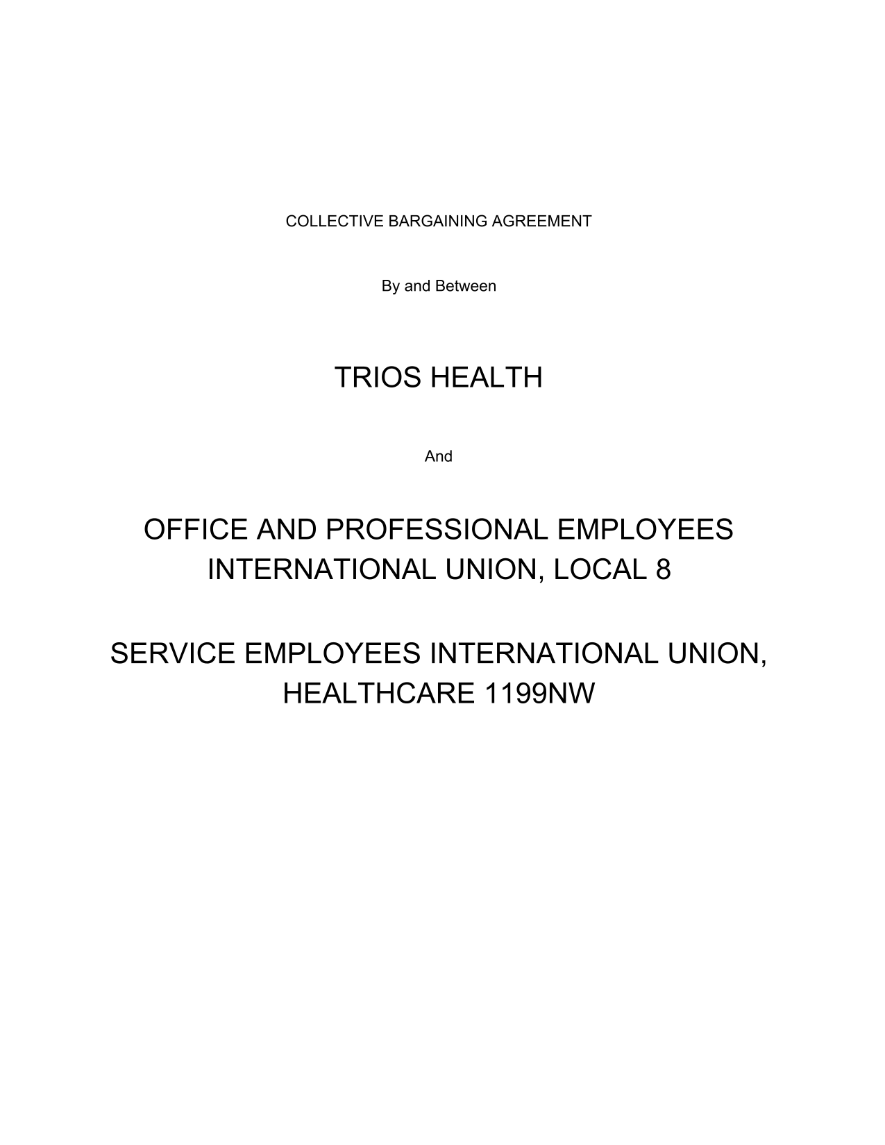 Collective Bargaining Agreement screenshot