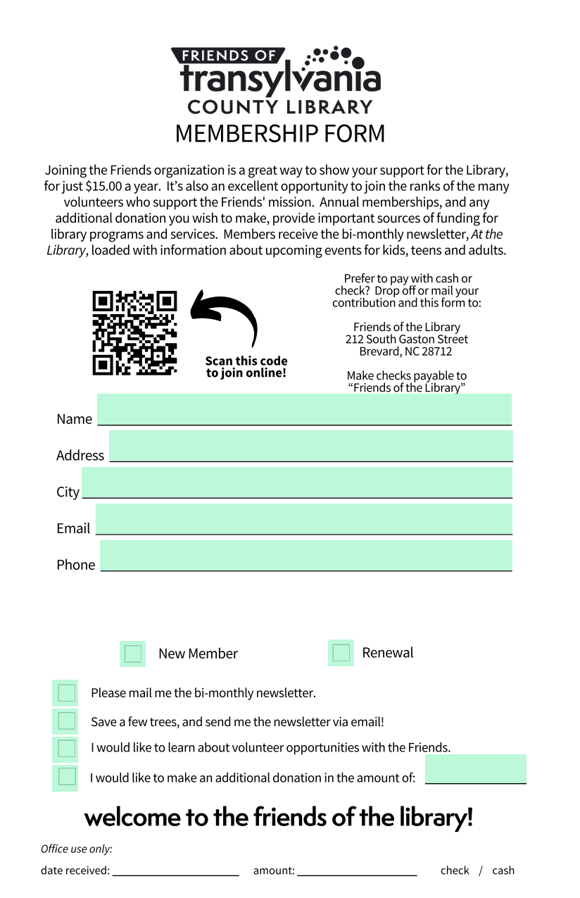 MEMBERSHIP FORM screenshot
