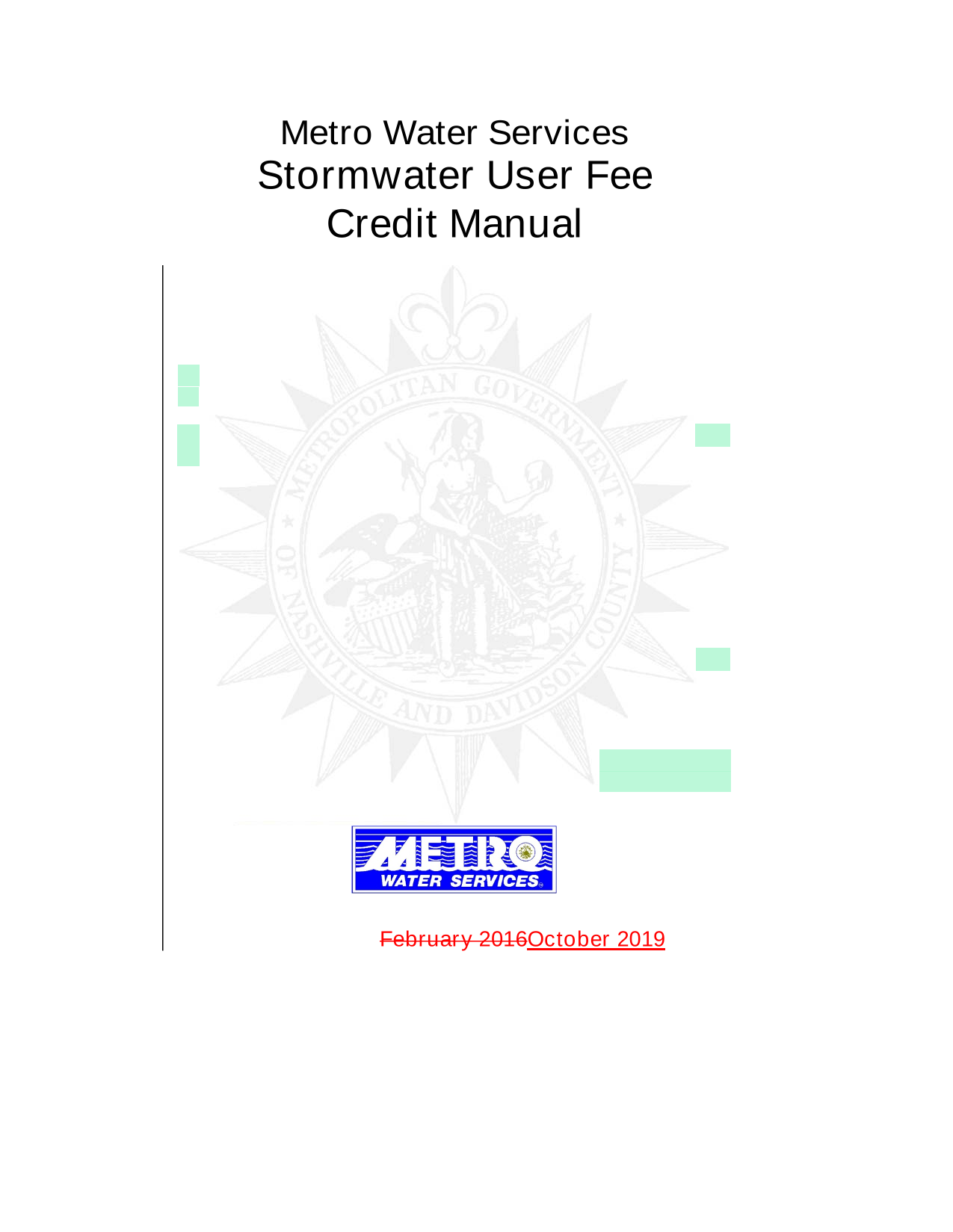 Stormwater User Fee Credit Manual screenshot