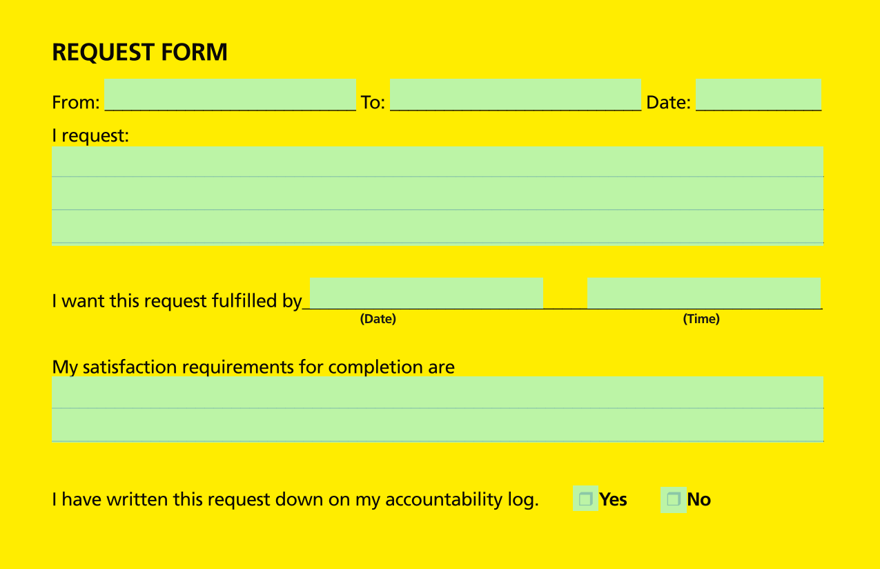 REQUEST FORM screenshot