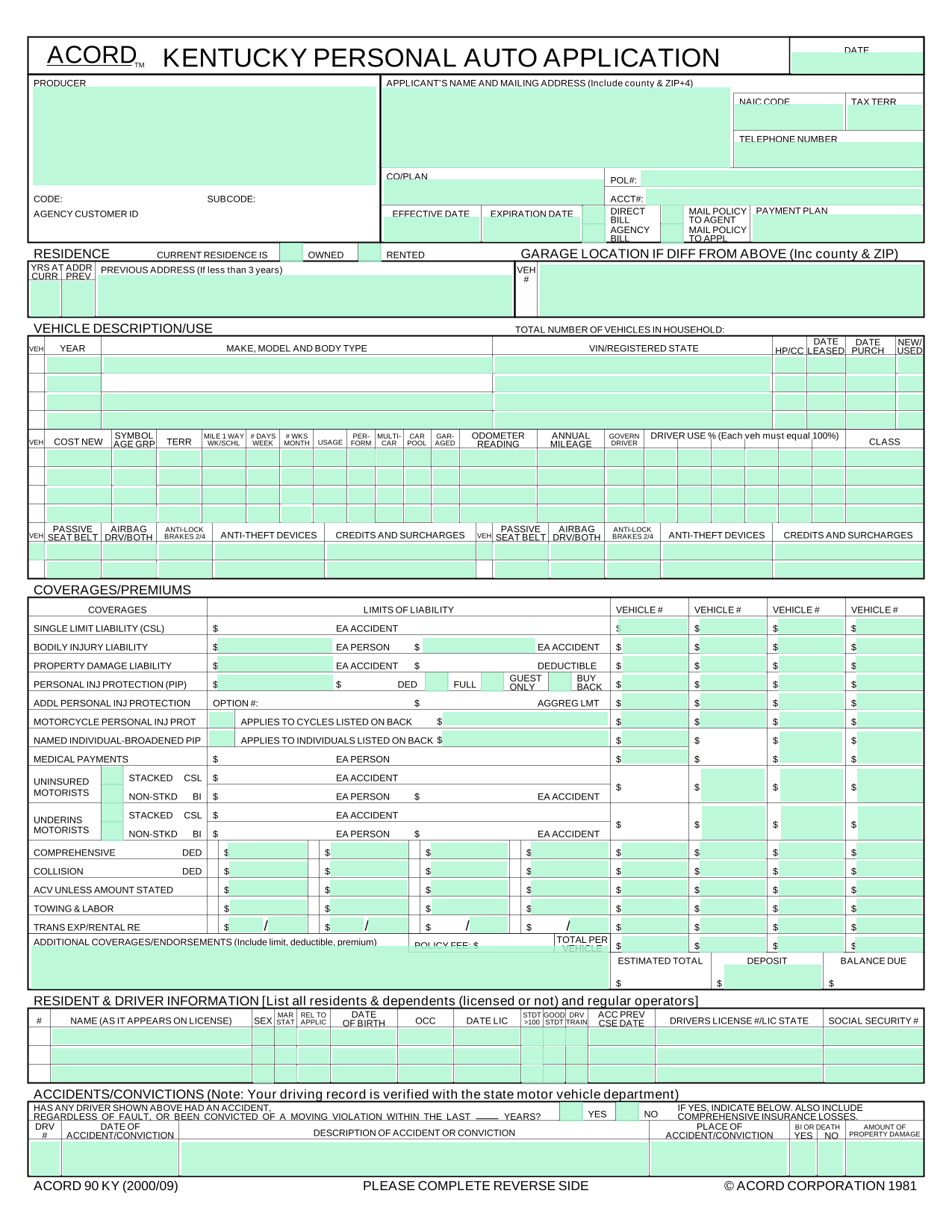 Vehicle Insurance Application (Auto Policy) screenshot