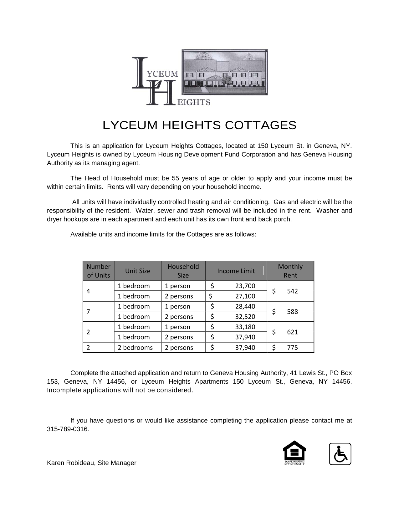 Lyceum Heights III Rental Application screenshot