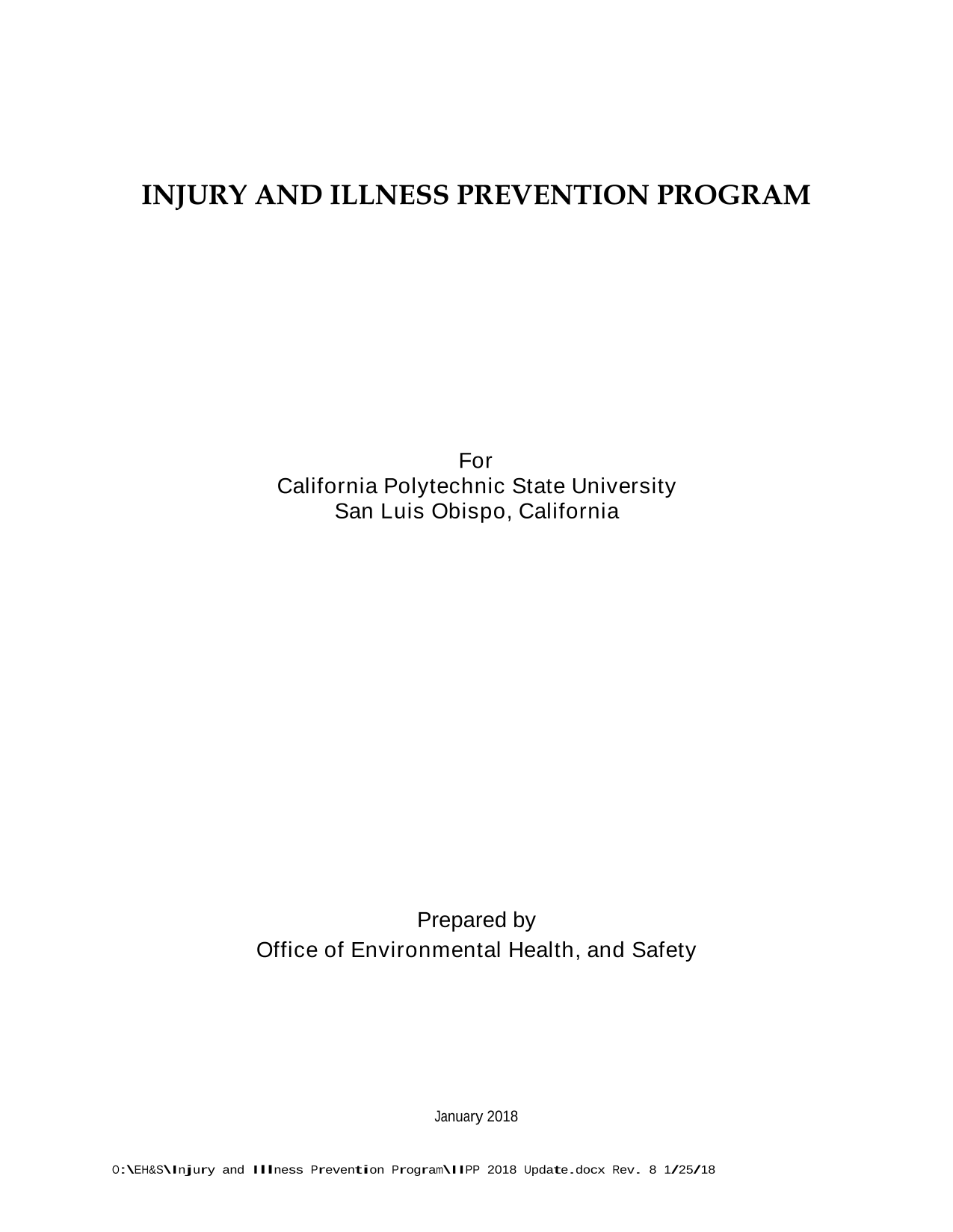 Injury And Illness Prevention Program screenshot