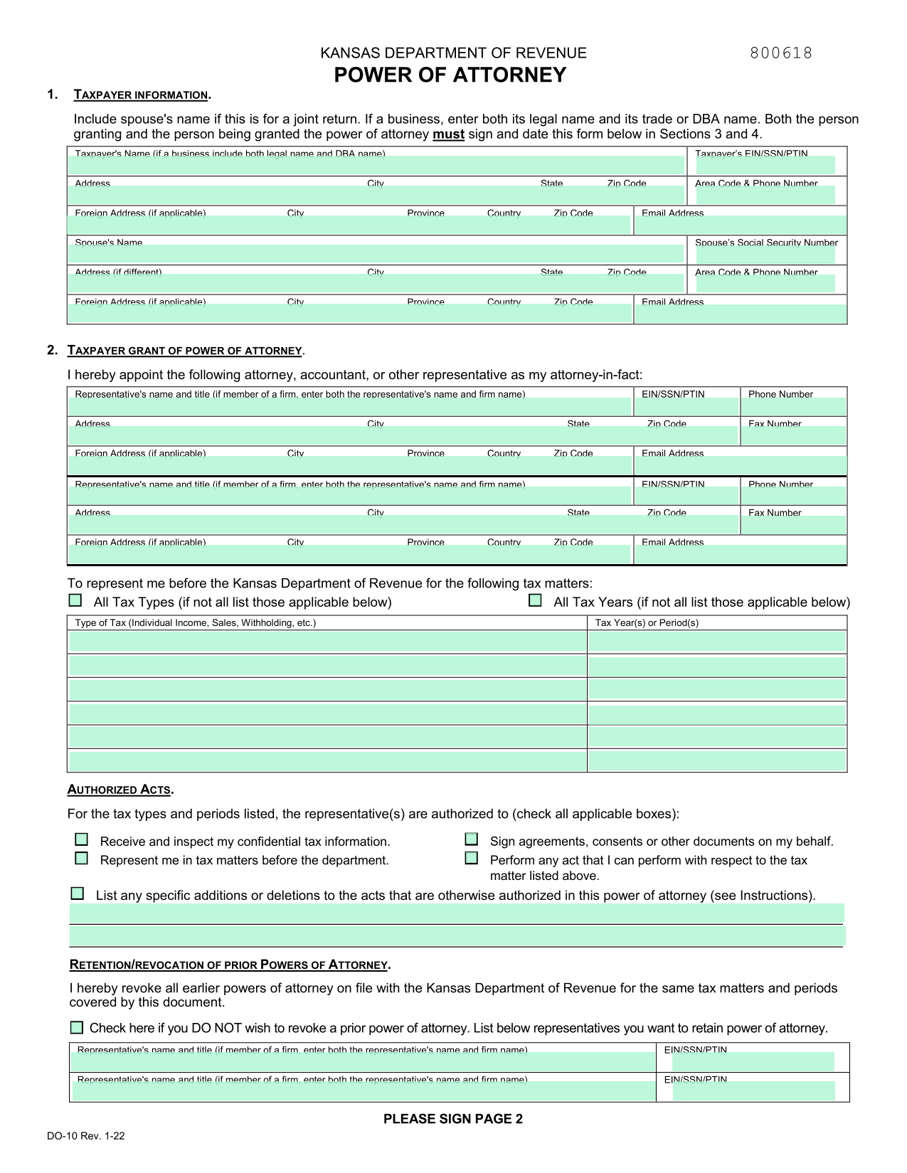 Power Of Attorney screenshot