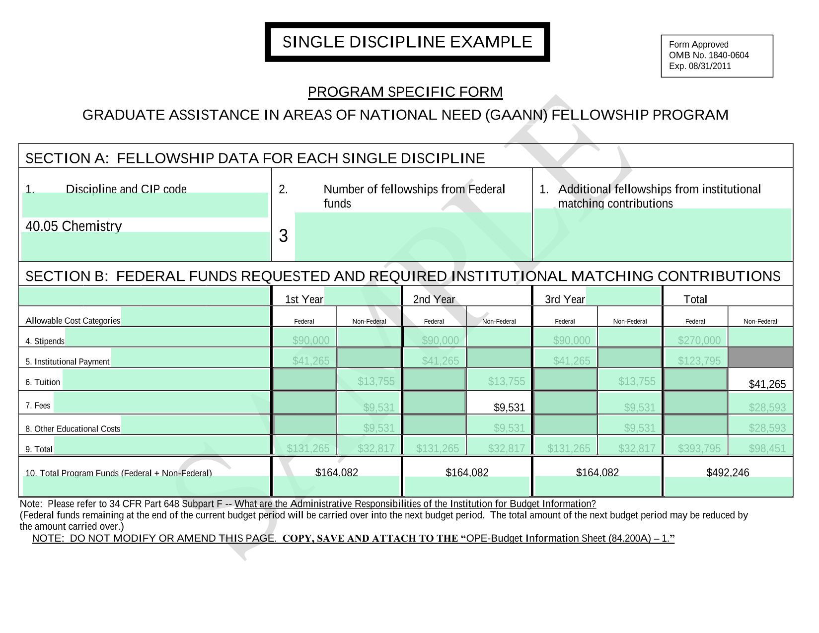 GRADUATE ASSISTANCE IN AREAS OF NATIONAL NEED (GAANN) FELLOWSHIP PROGRAM screenshot