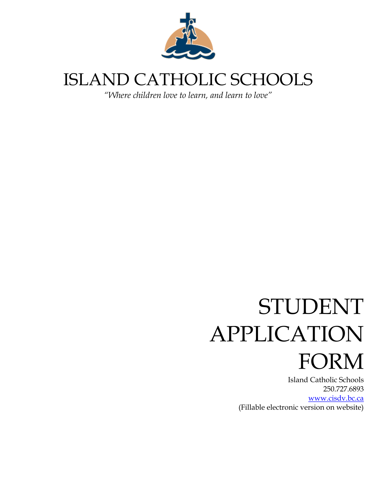 STUDENT APPLICATION FORM screenshot