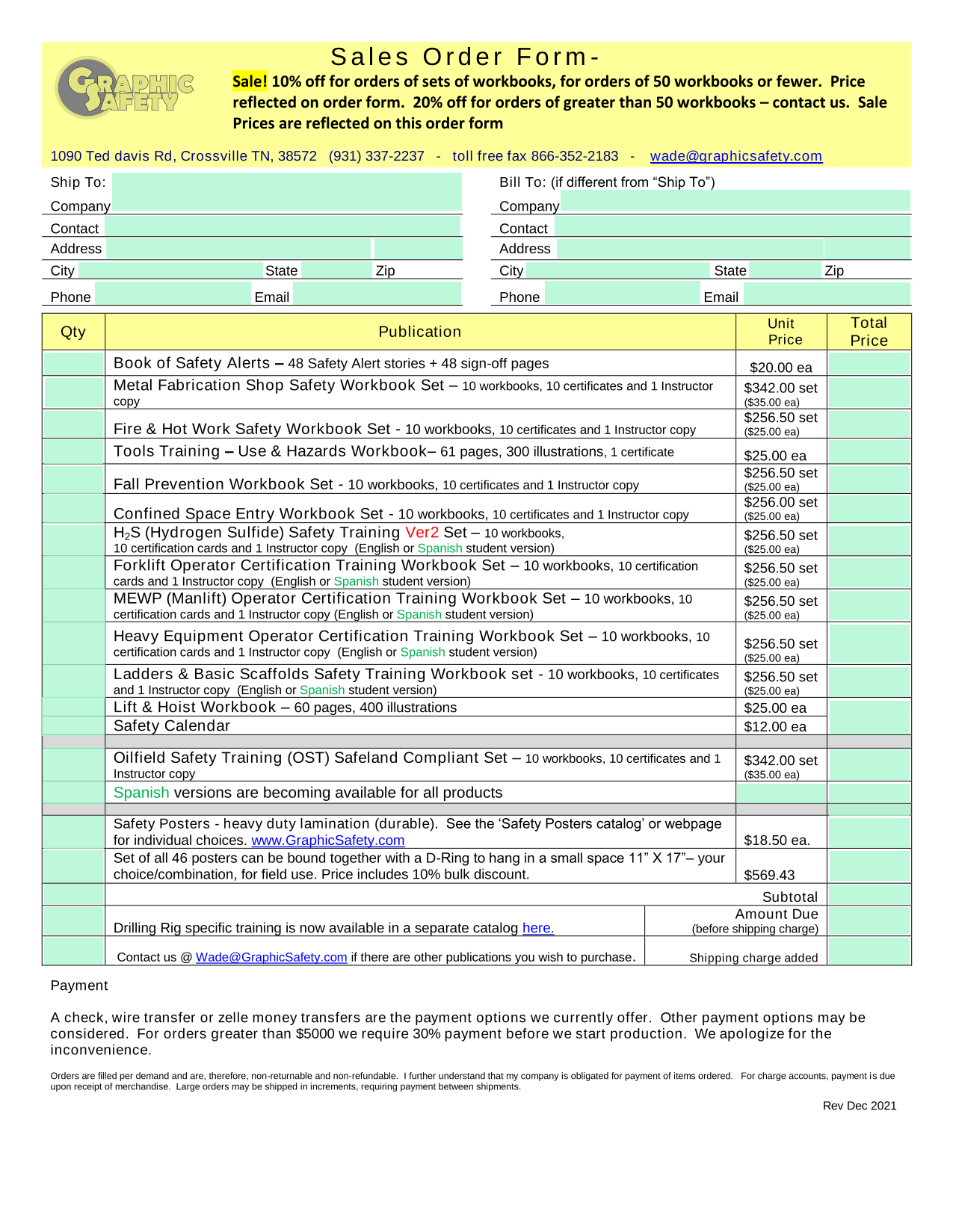 Sales Order Form screenshot