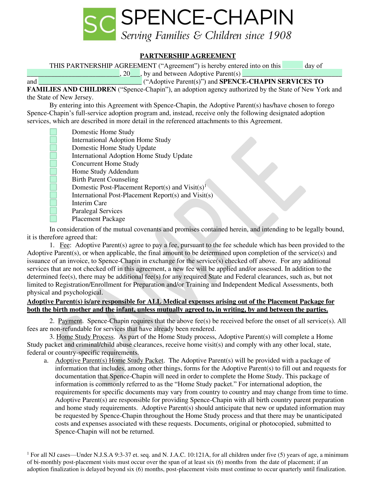 Partnership Agreement screenshot