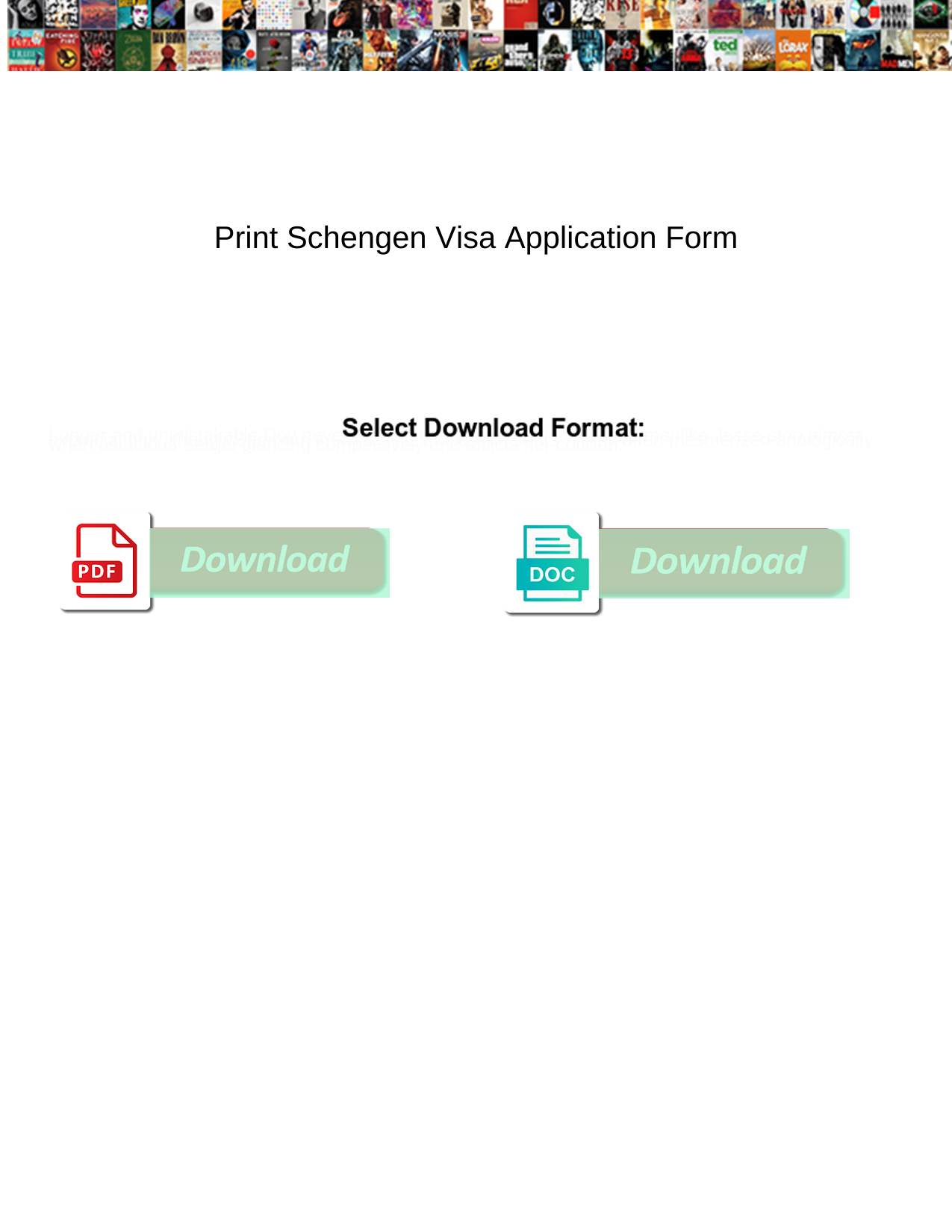 Schengen Visa Application Form screenshot