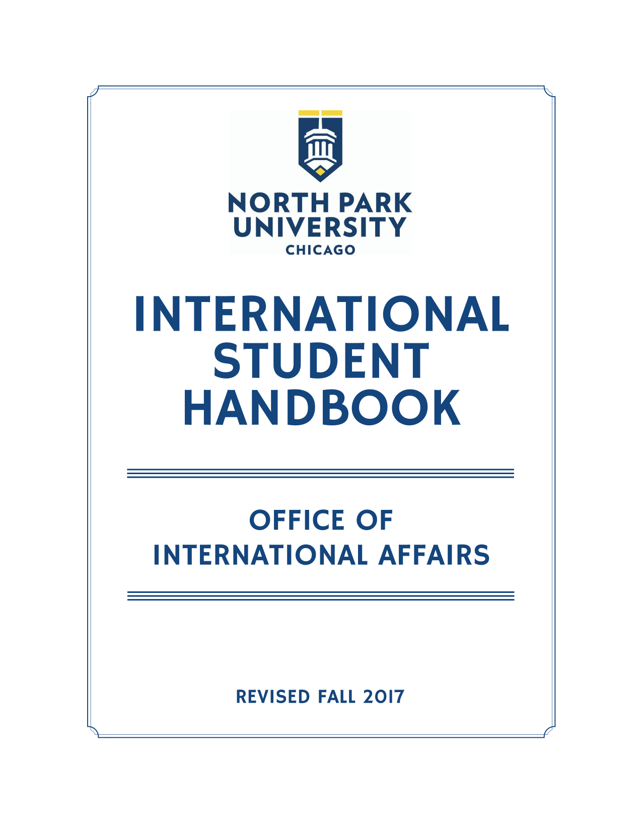 International Student Handbook screenshot