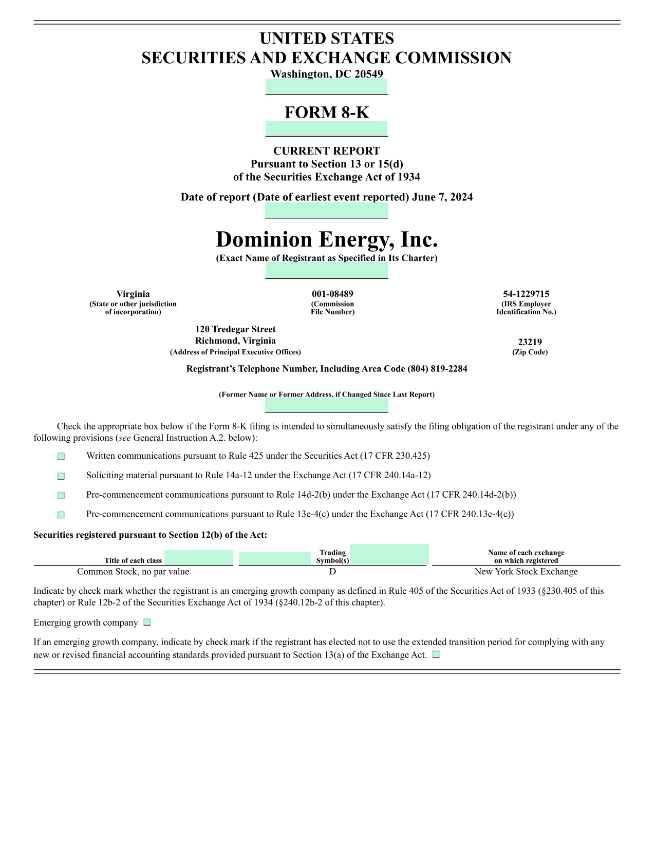 Form 8 K screenshot