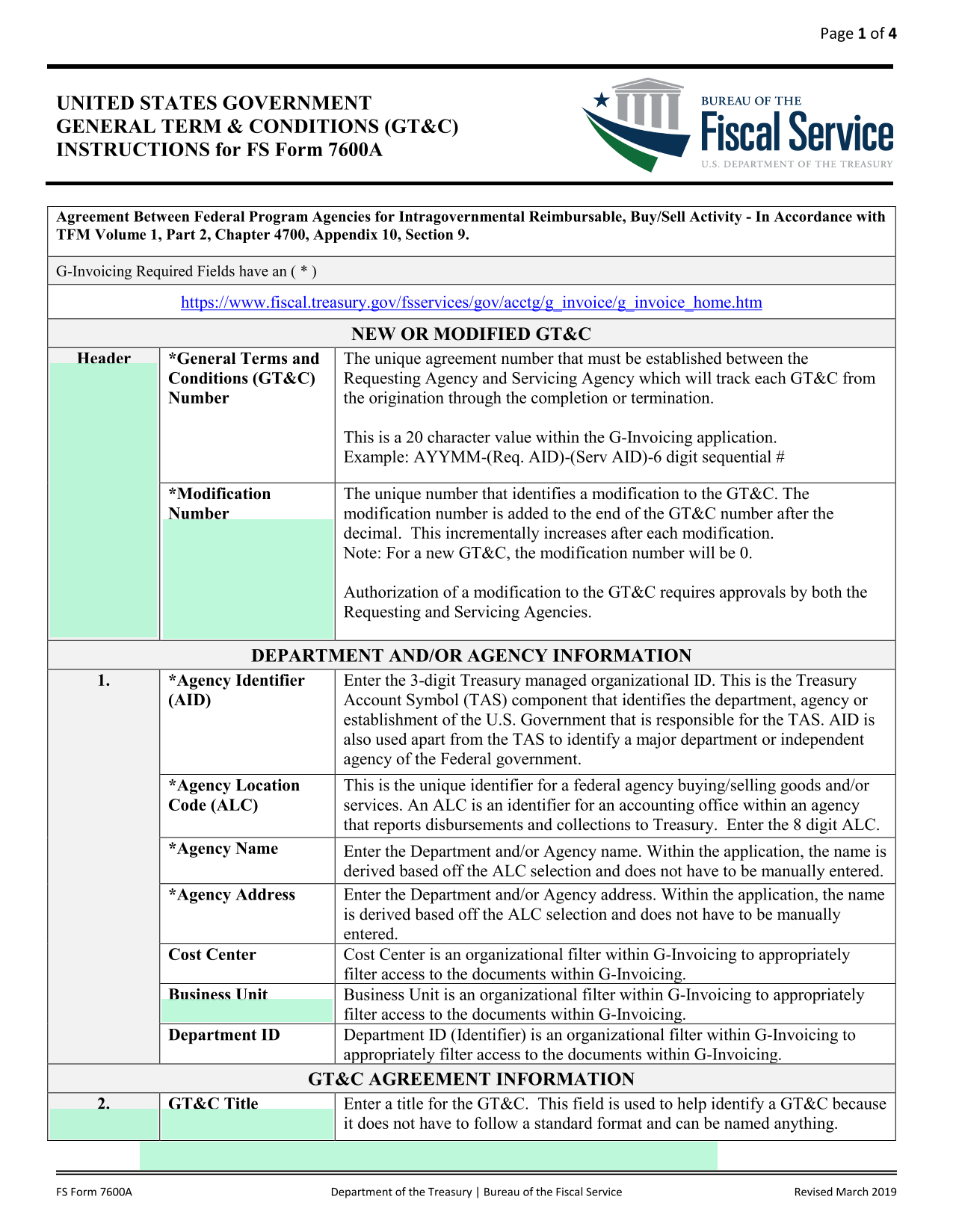 FS Form 7600A screenshot