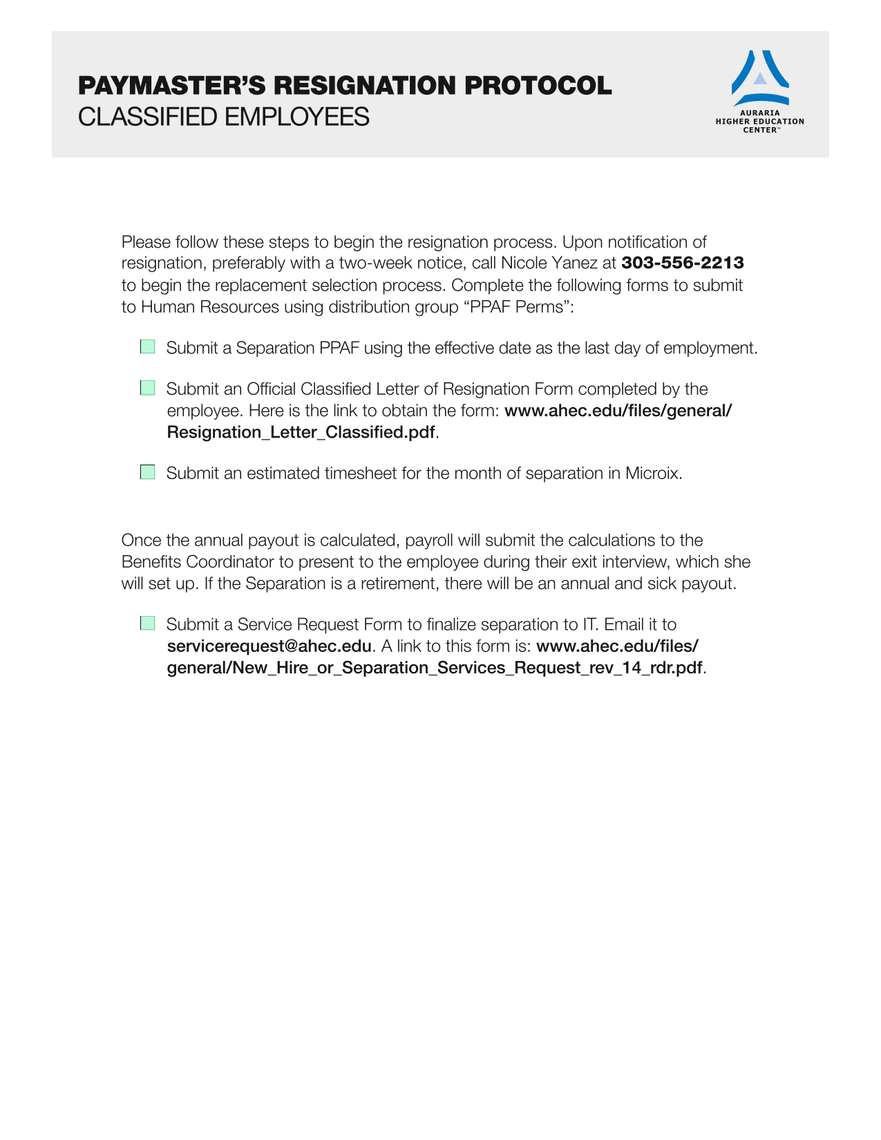 PAYMASTERS RESIGNATION PROTOCOL screenshot