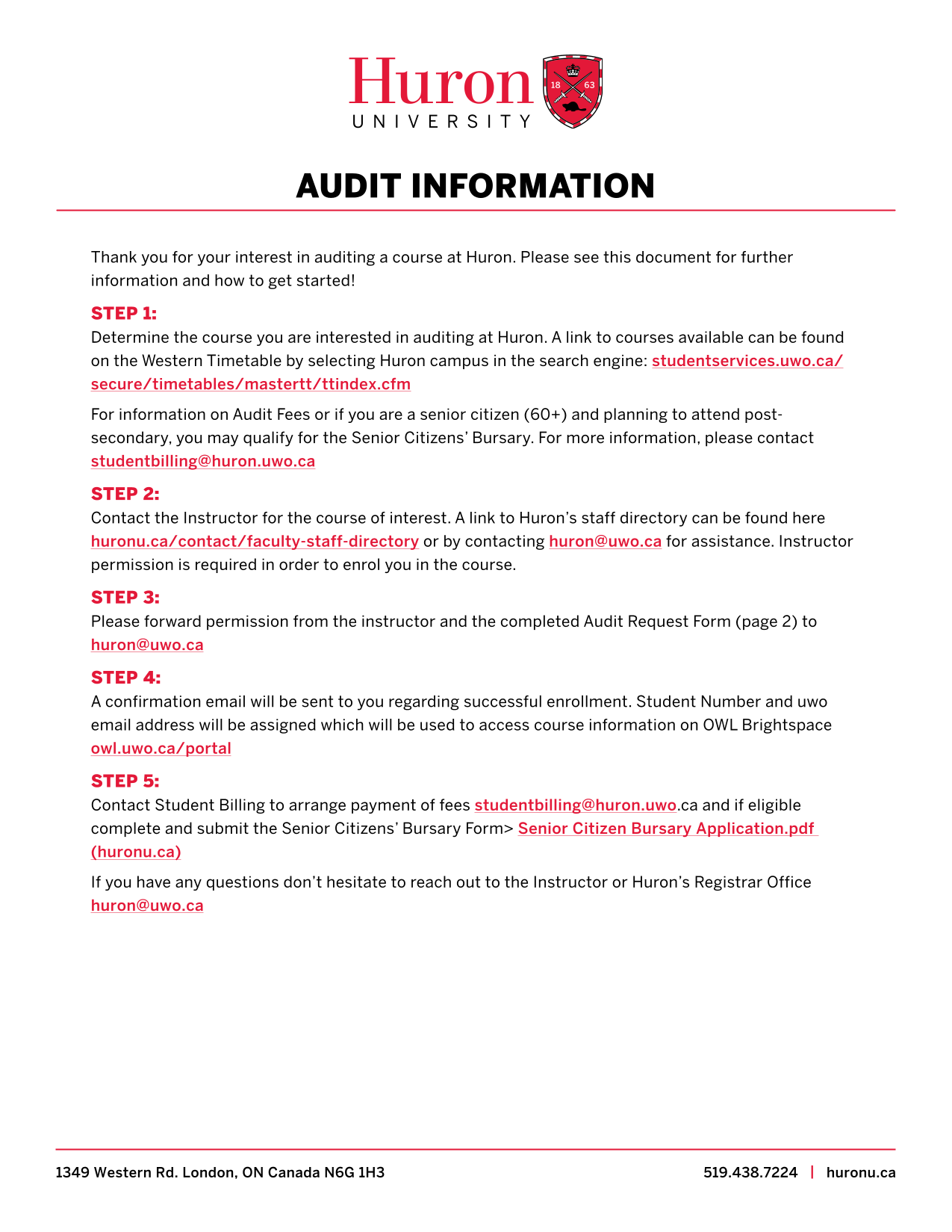 Audit Request Form screenshot