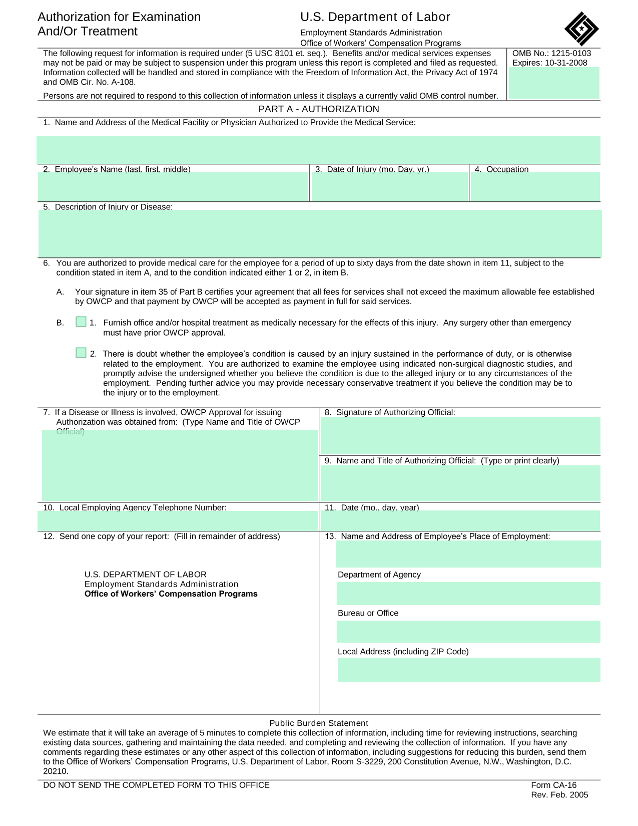 Authorization For Examination AndOr Treatment screenshot