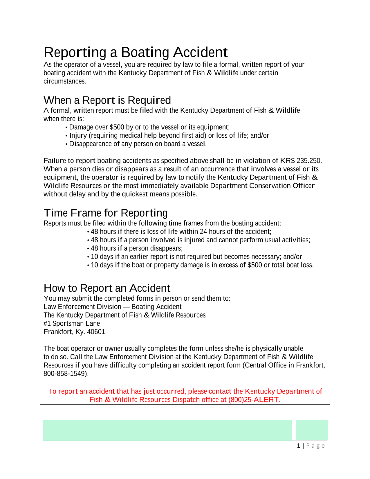 Reporting A Boating Accident screenshot
