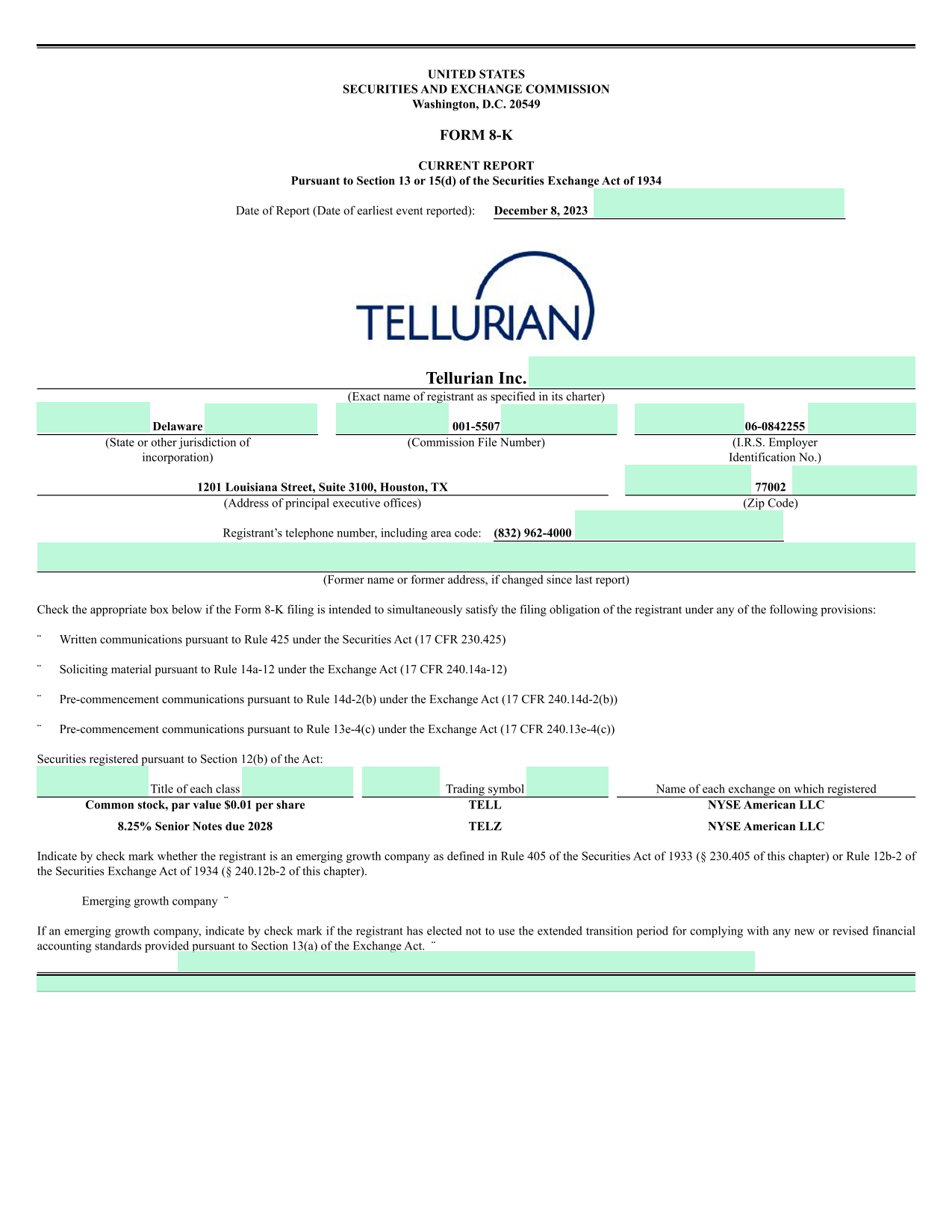 Form 8 K screenshot