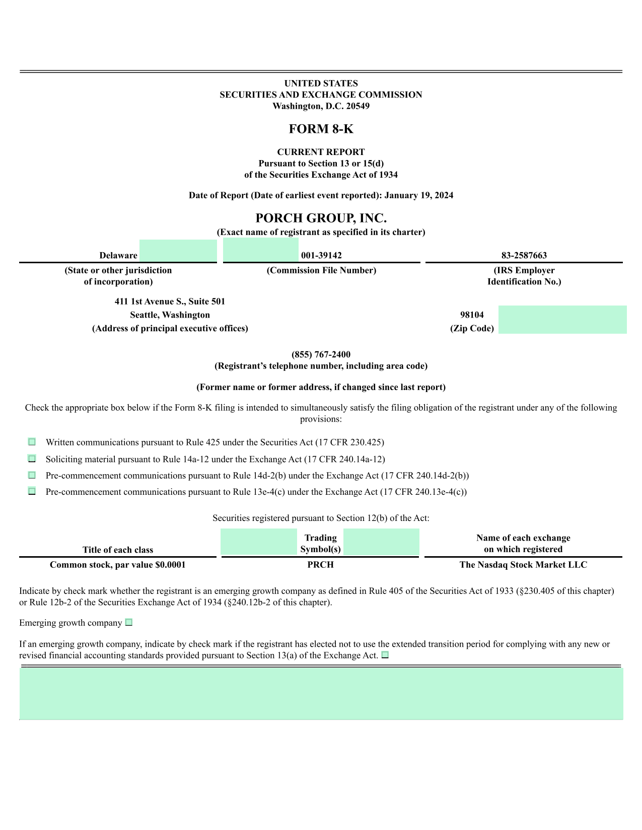 Form 8 K screenshot