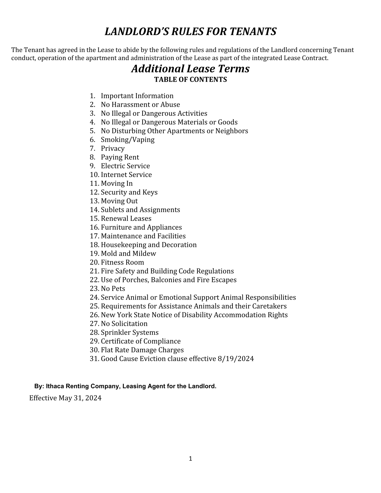 LandlordS Rules For Tenants screenshot