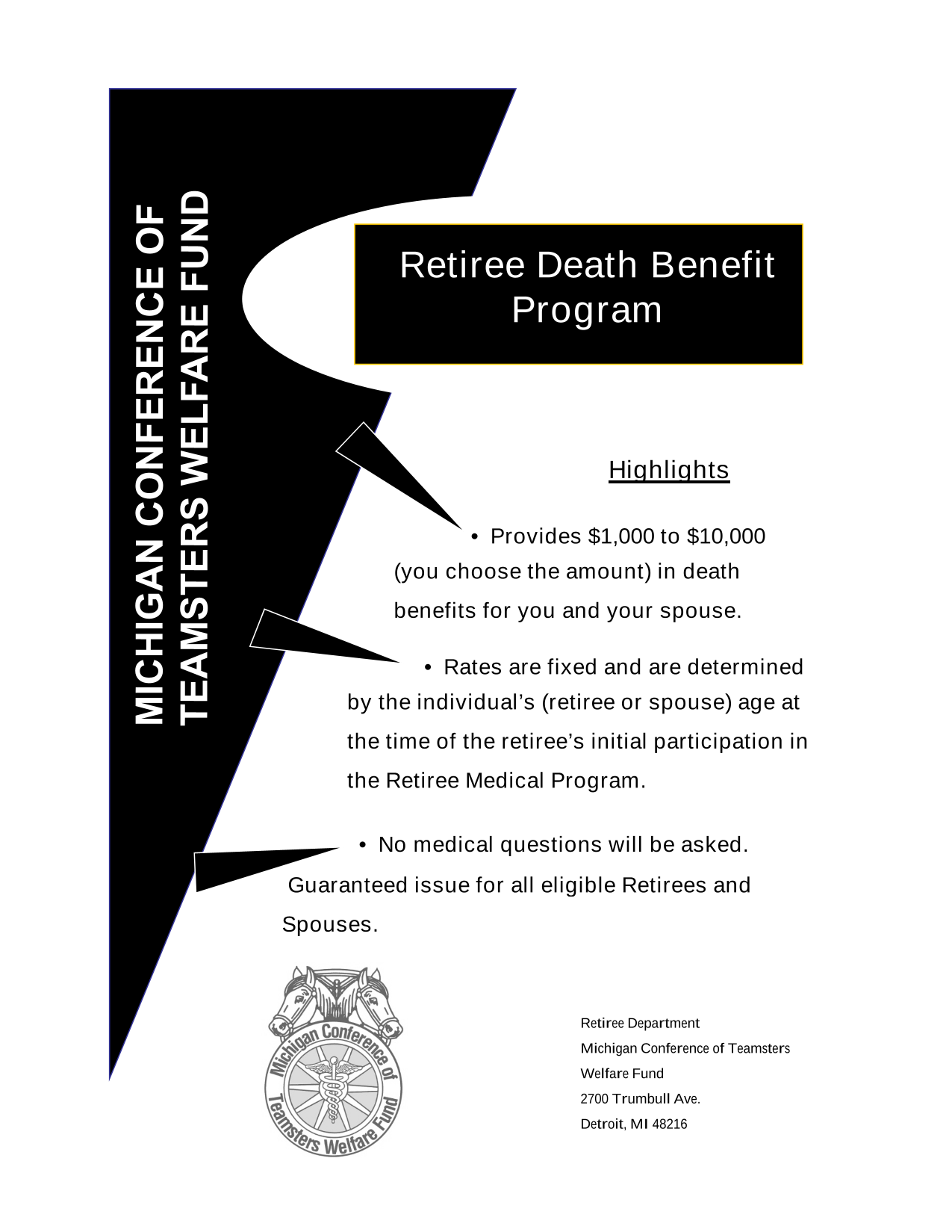 Retiree Death Benefit Program Highlights screenshot