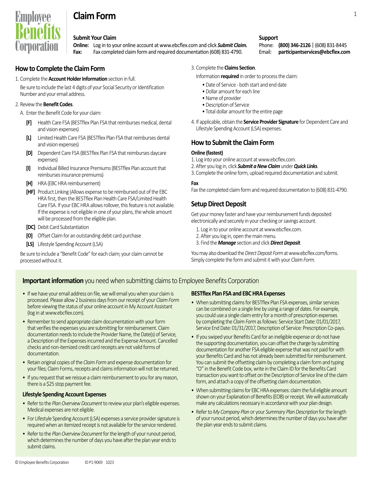 Claim Form screenshot