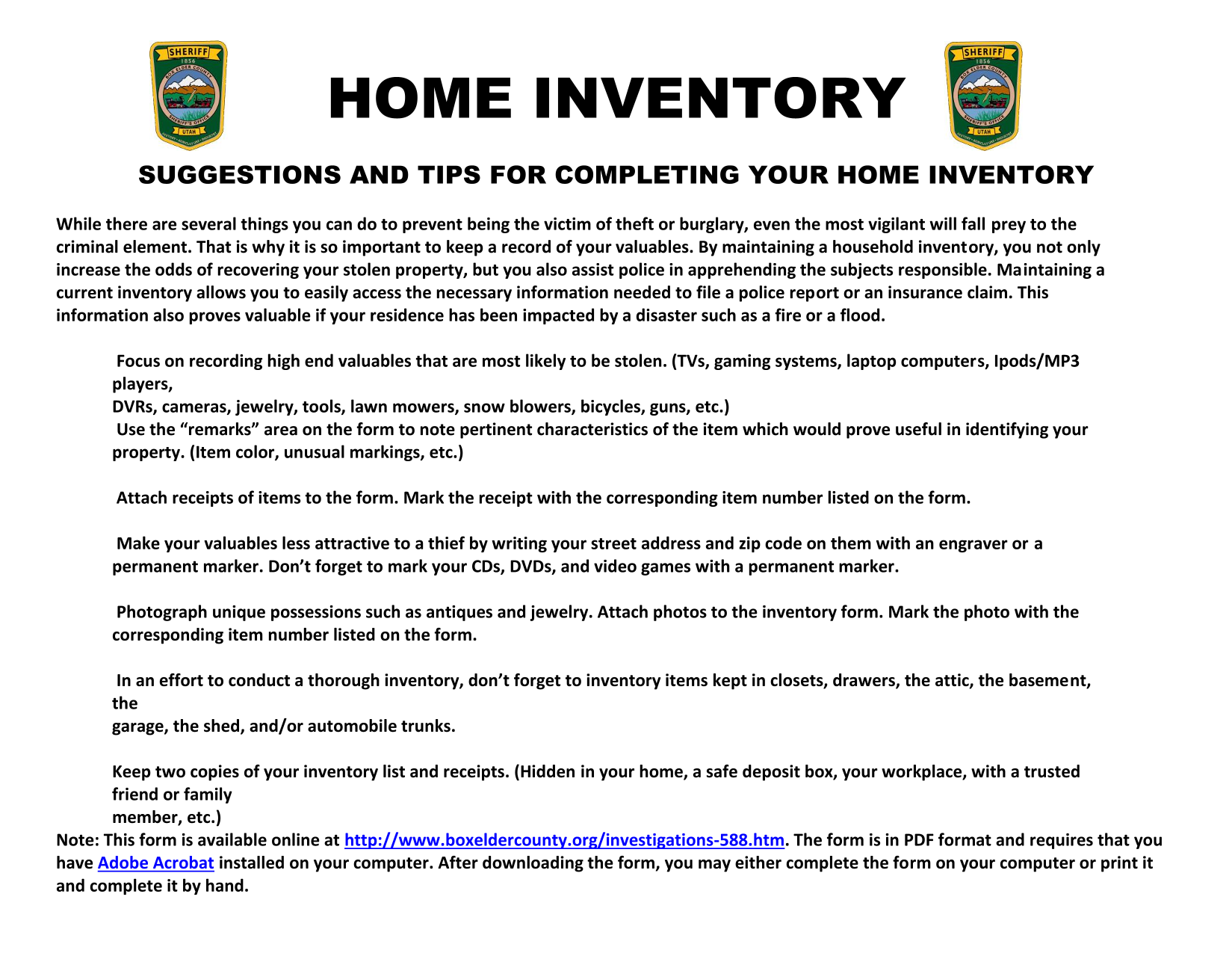 HOME INVENTORY screenshot