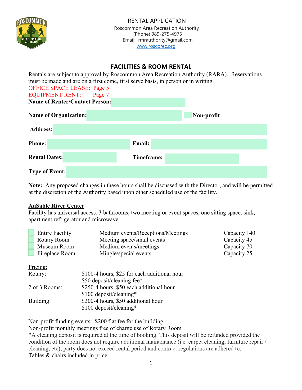 Rental Application screenshot