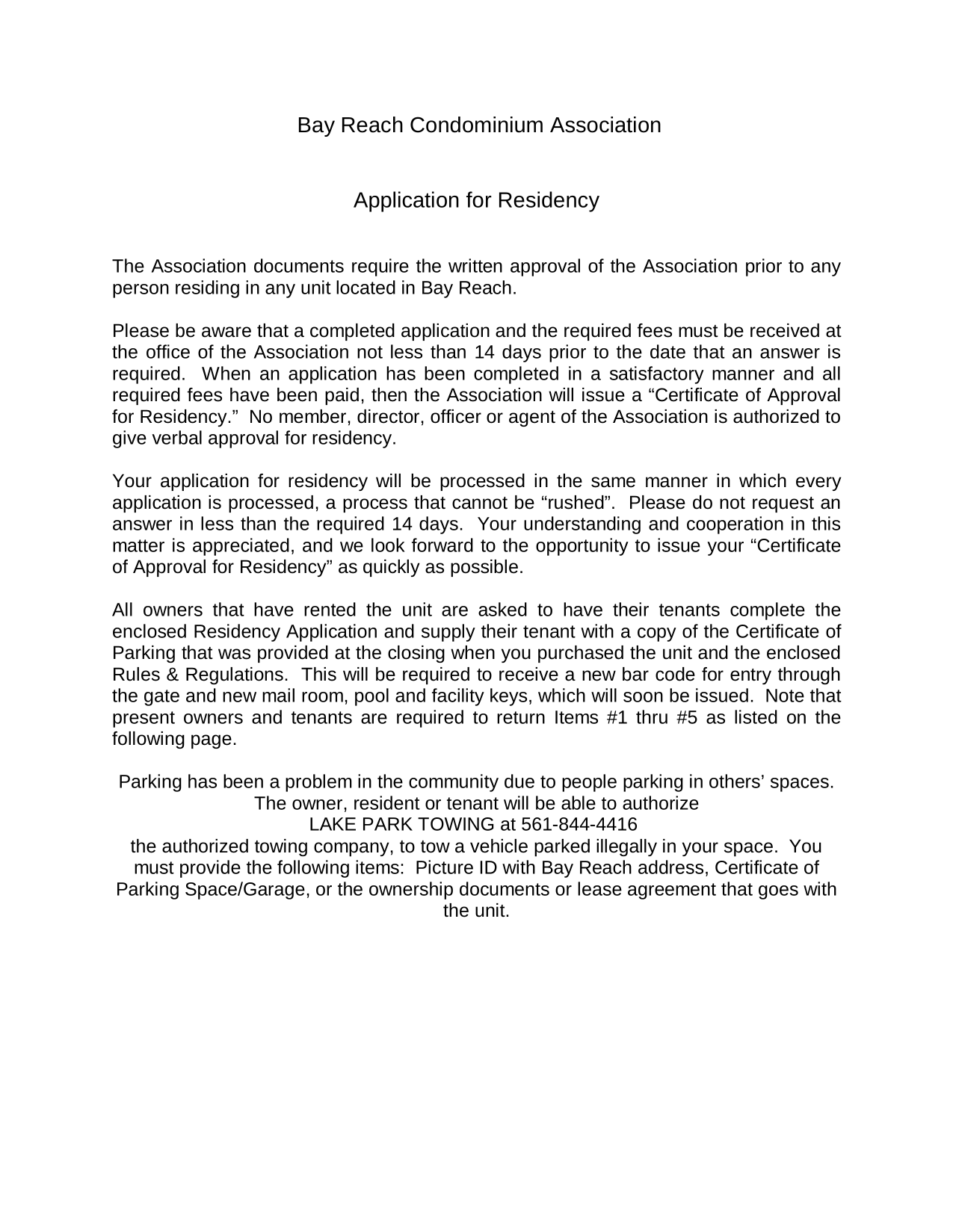 Application For Residency screenshot