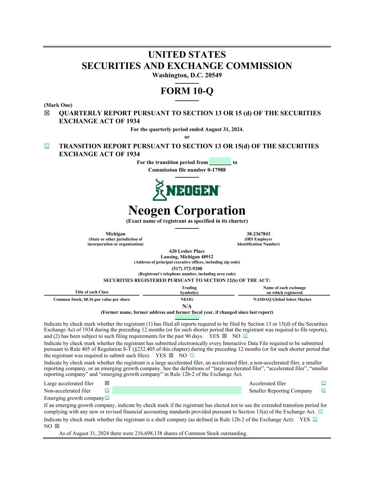 Form 10 Q screenshot