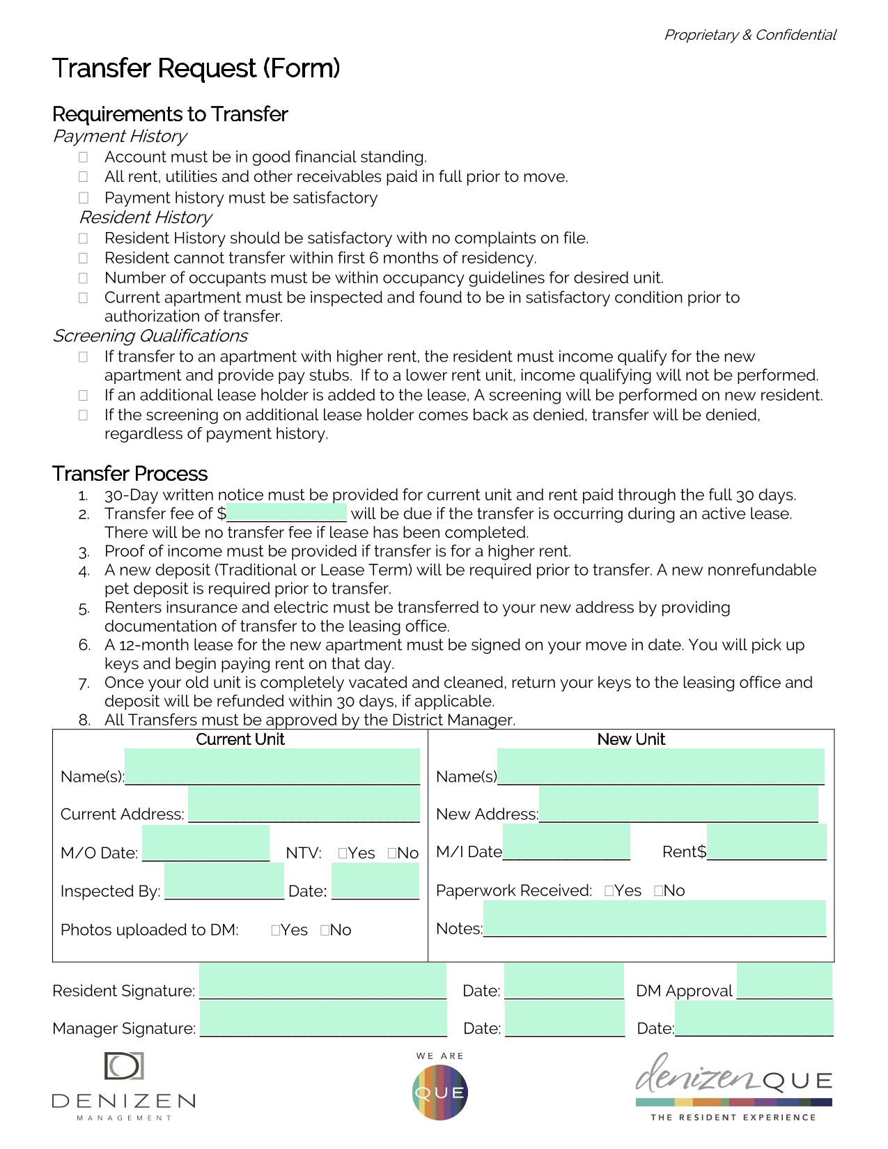Transfer Request (Form) screenshot