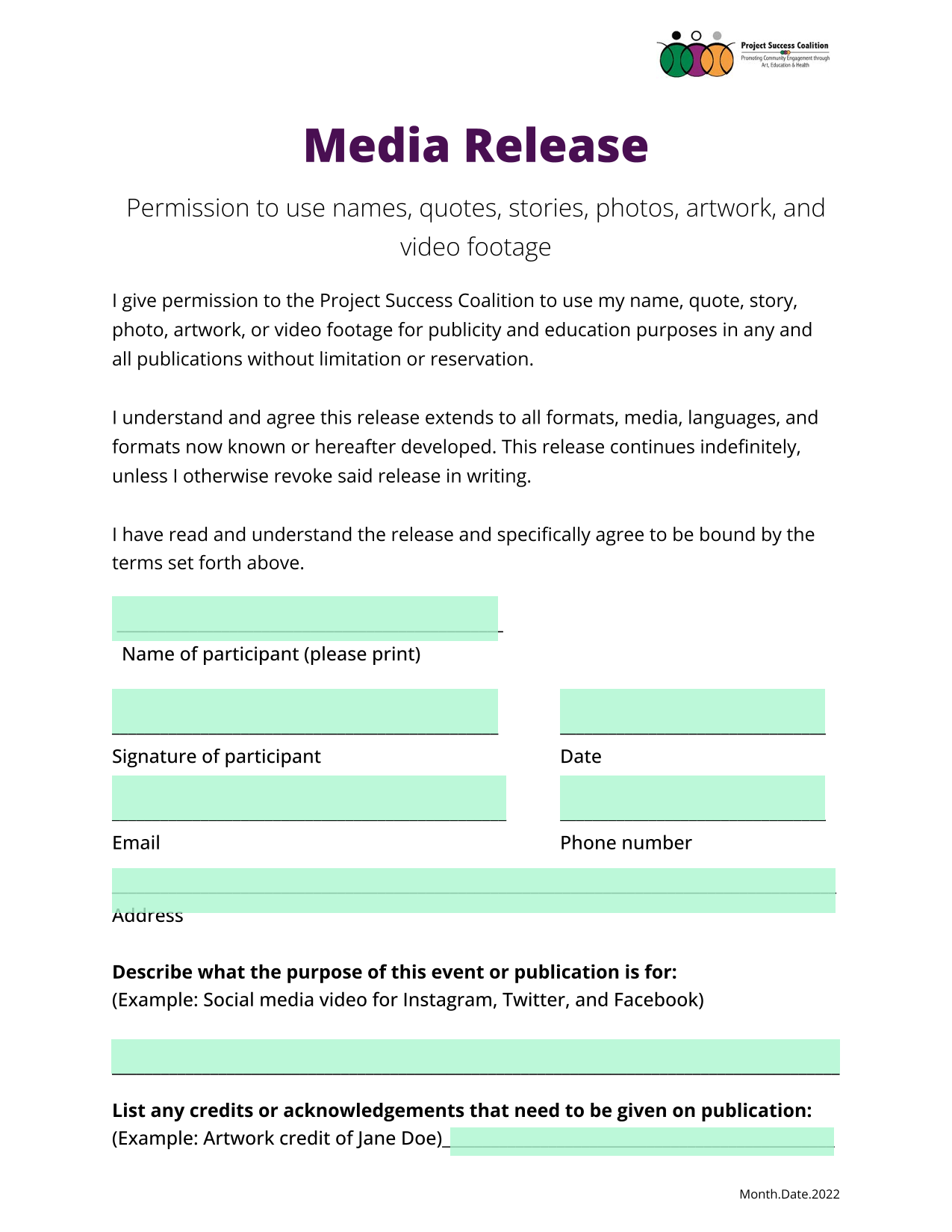 Media Release screenshot