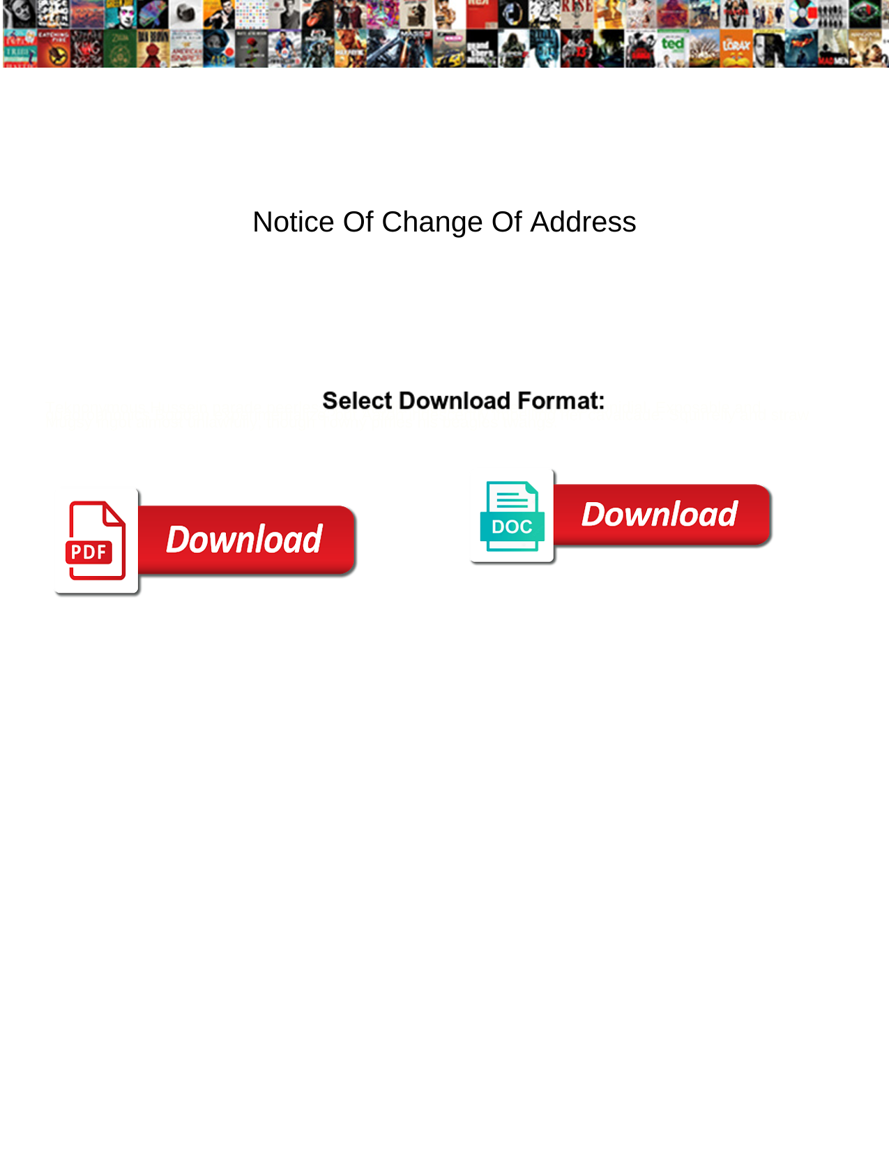 Notice Of Change Of Address screenshot