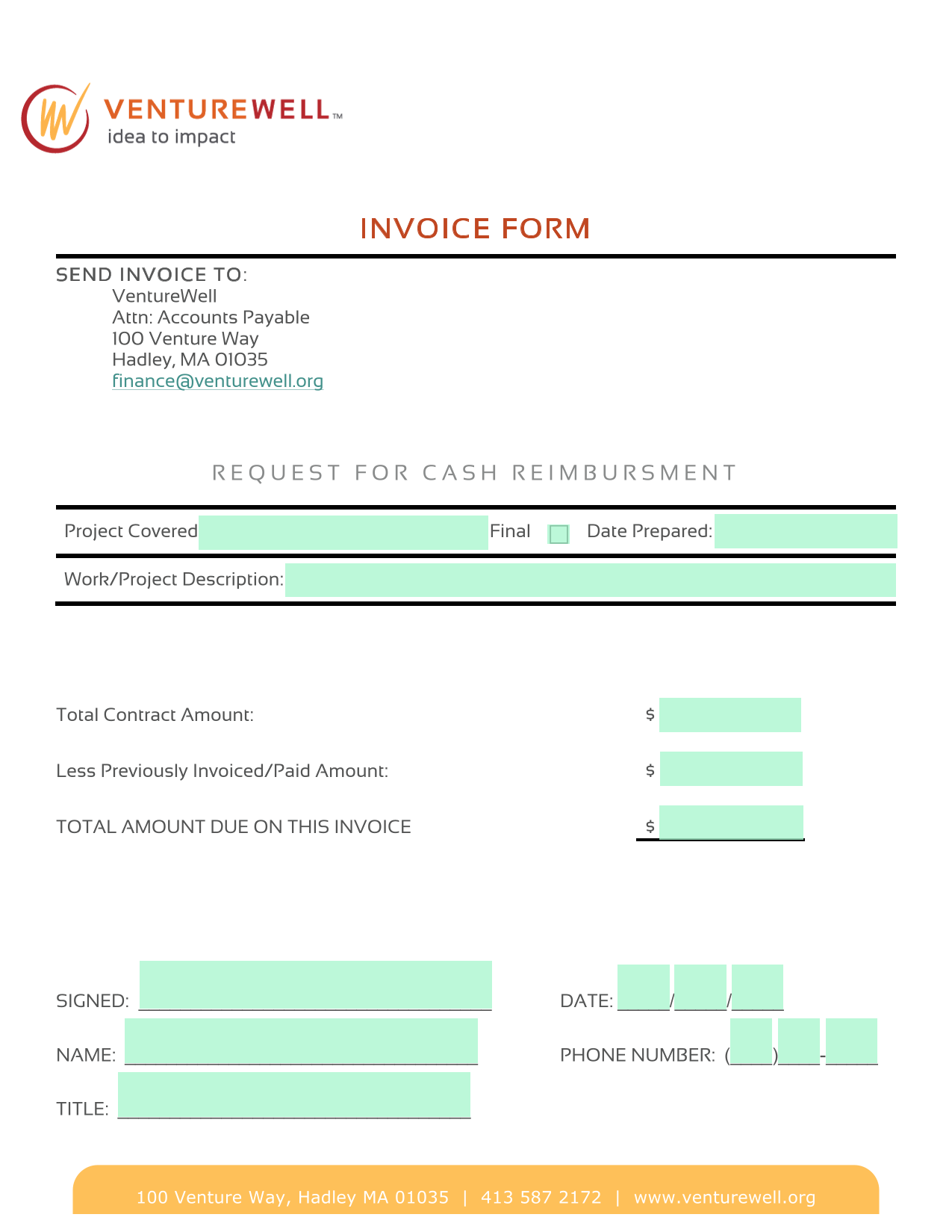 INVOICE FORM screenshot