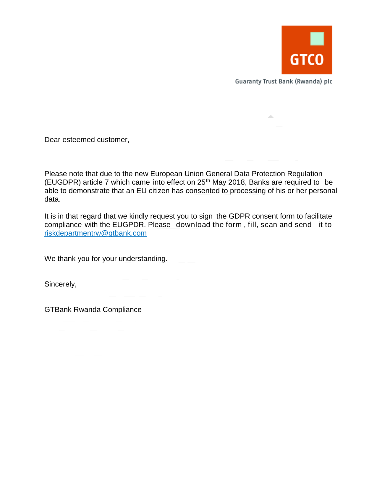 DATA PROTECTION CONSENT FORM screenshot