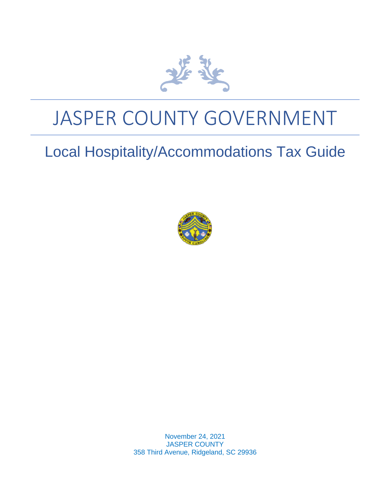 Local HospitalityAccommodations Tax Guide screenshot