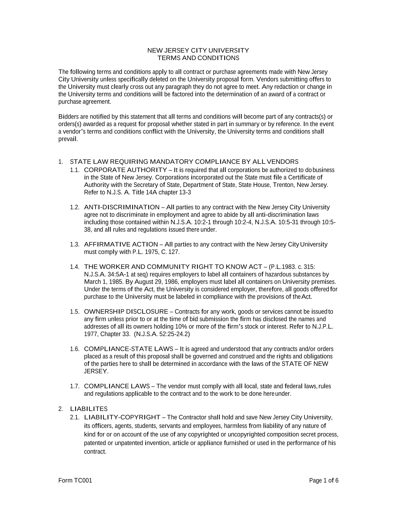 Terms And Conditions screenshot