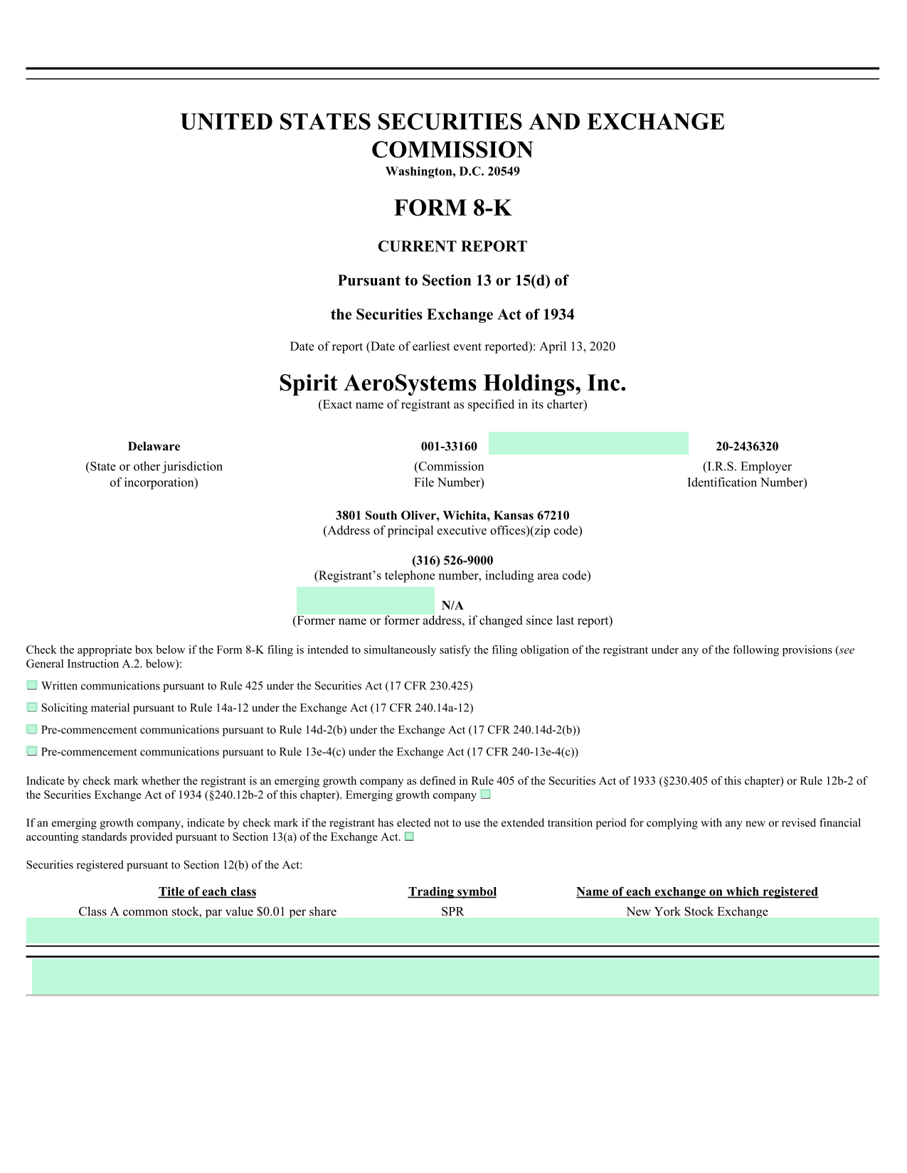 Form 8 K Current Report screenshot