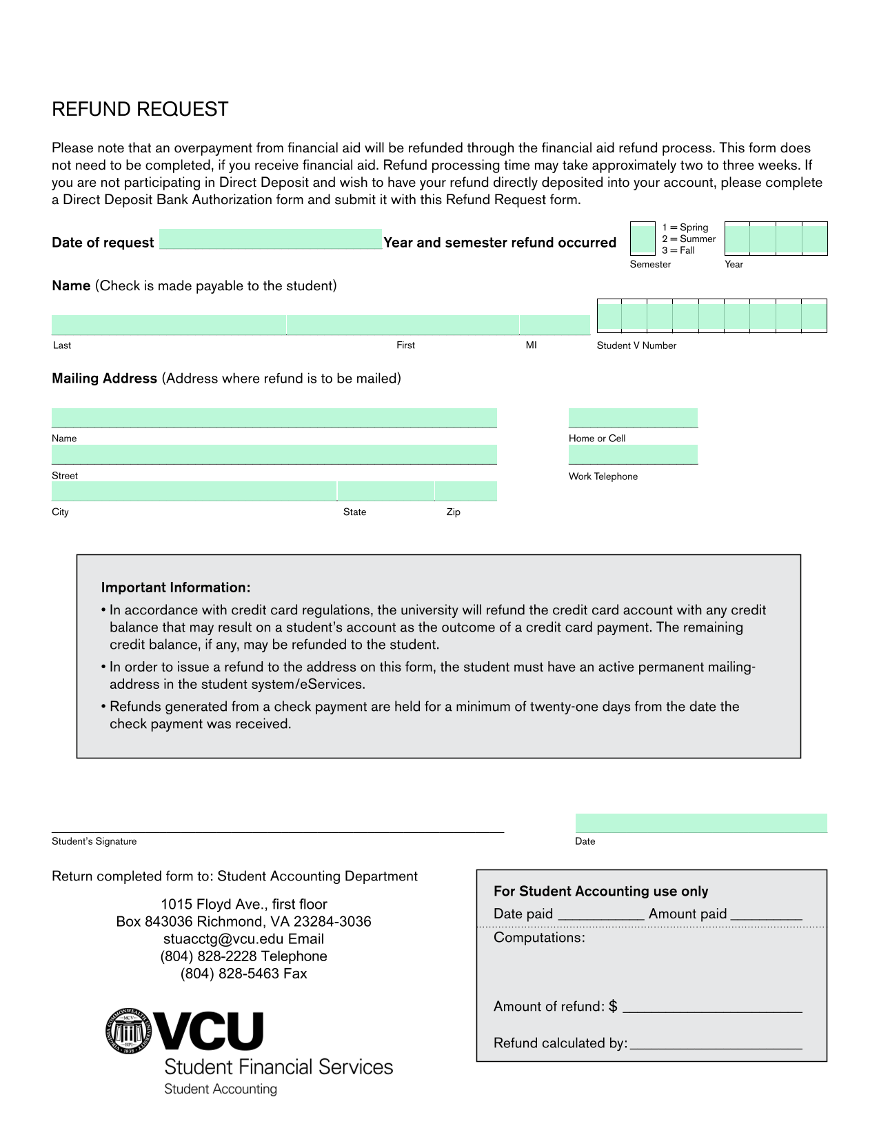 Refund Request screenshot