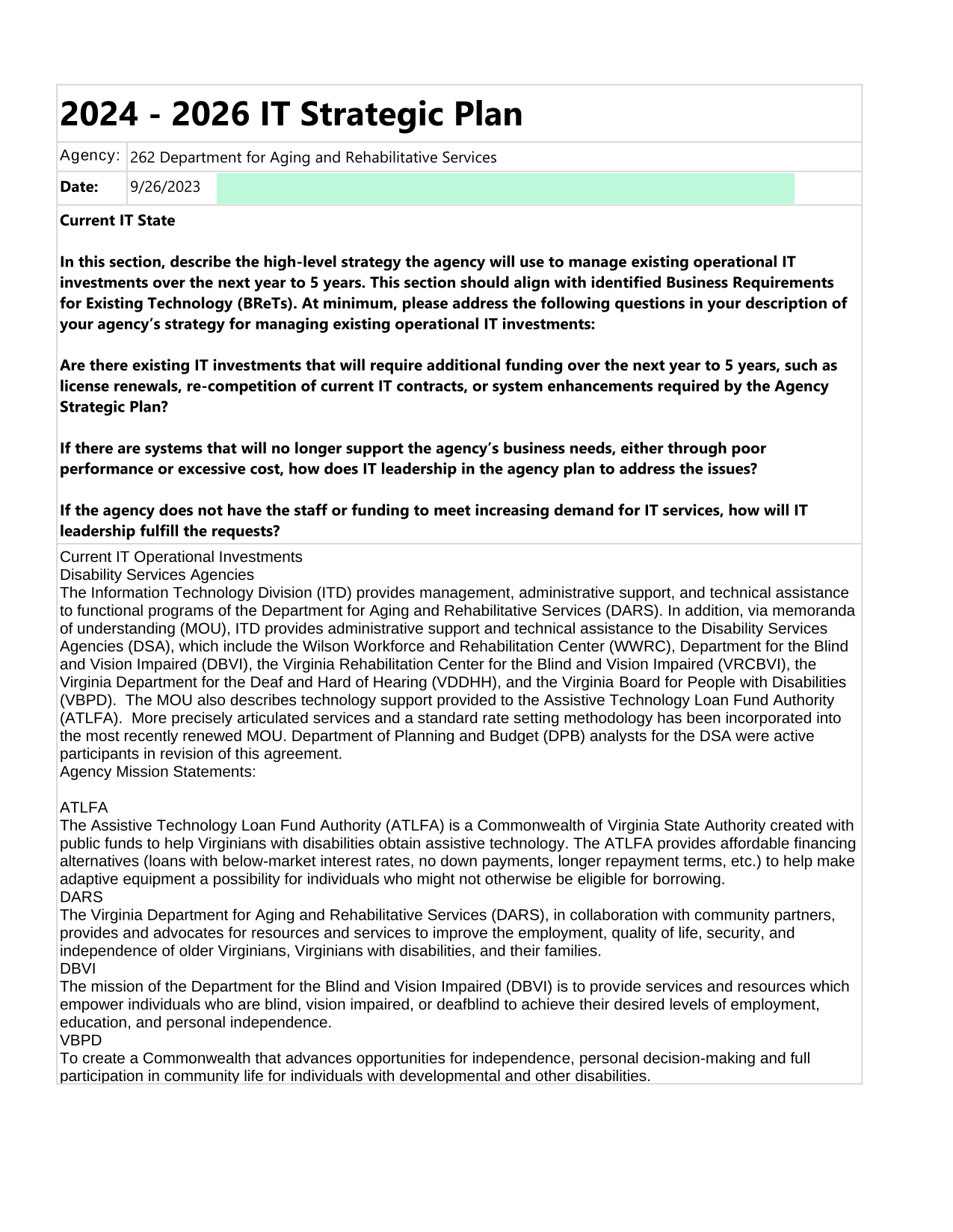 2024   2026 IT Strategic Plan screenshot
