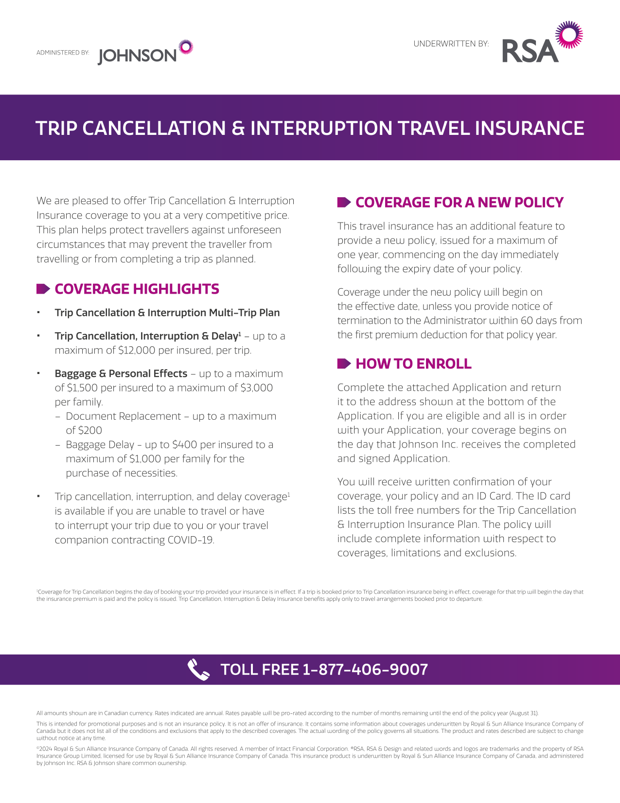 Trip Cancellation  Interruption Insurance Plan screenshot