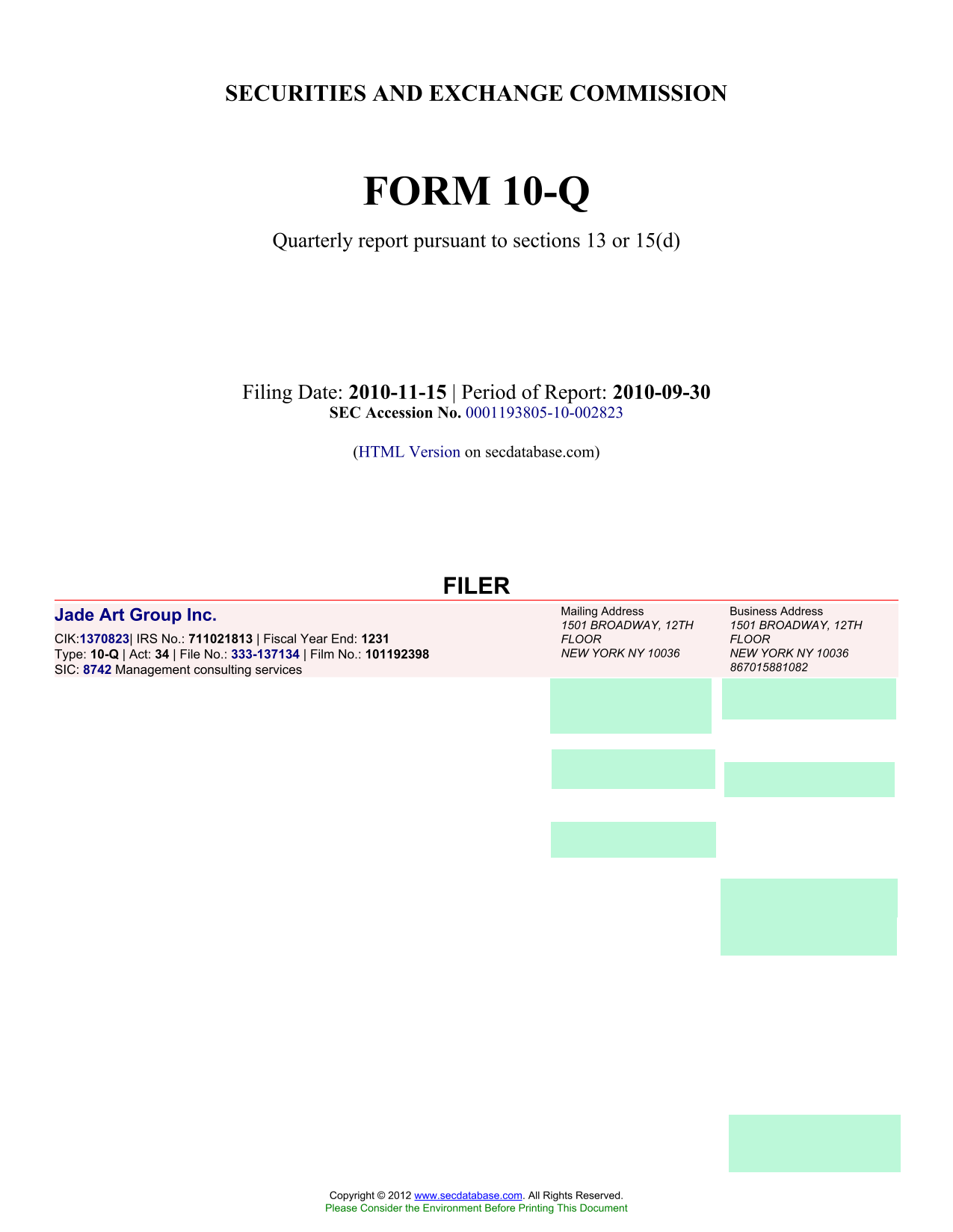 FORM 10 Q screenshot