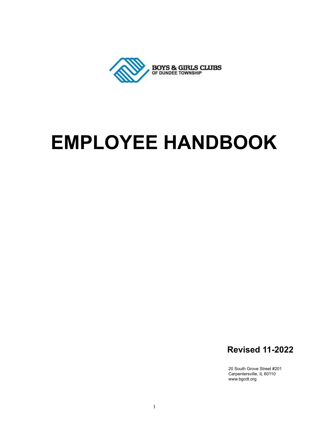 Employee Handbook screenshot
