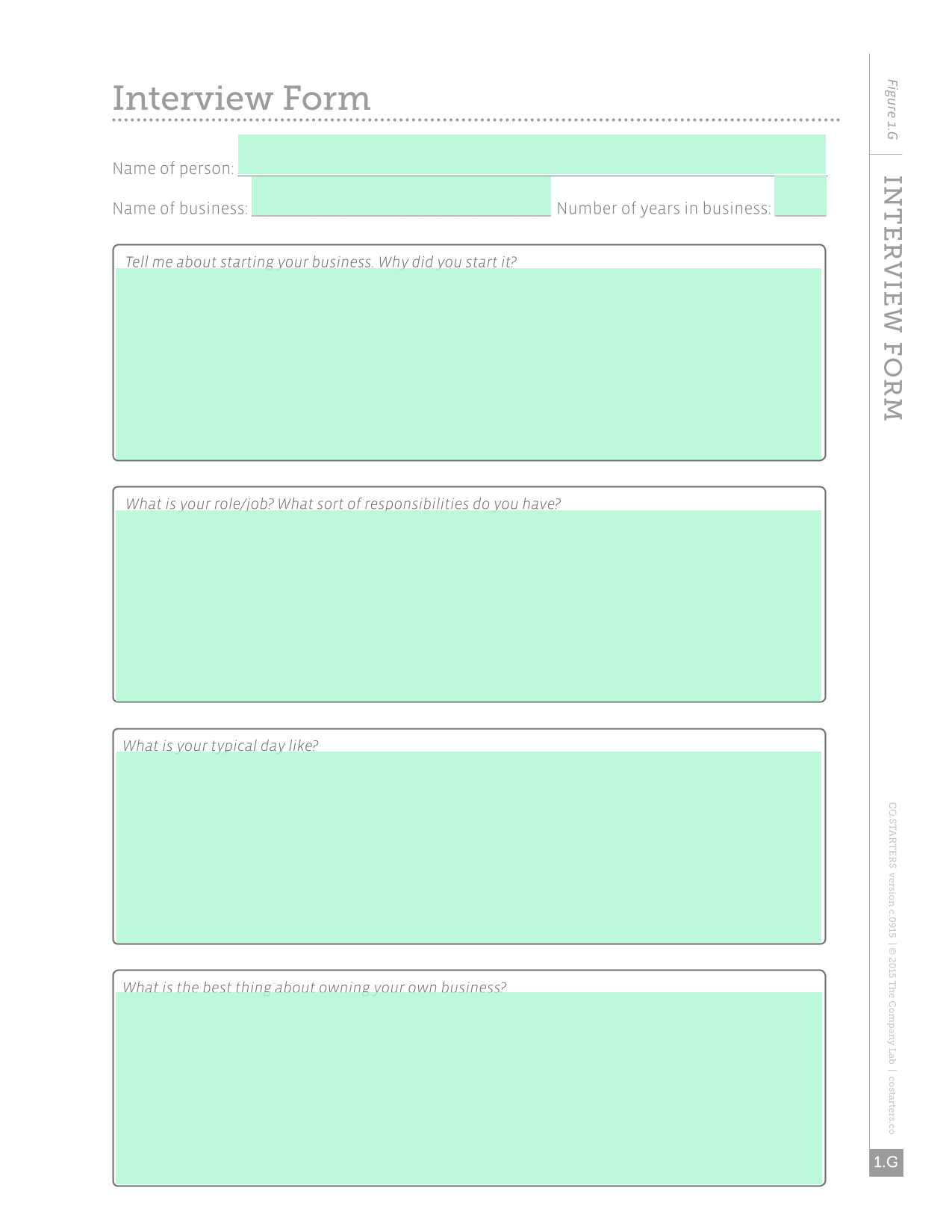 Interview Form screenshot