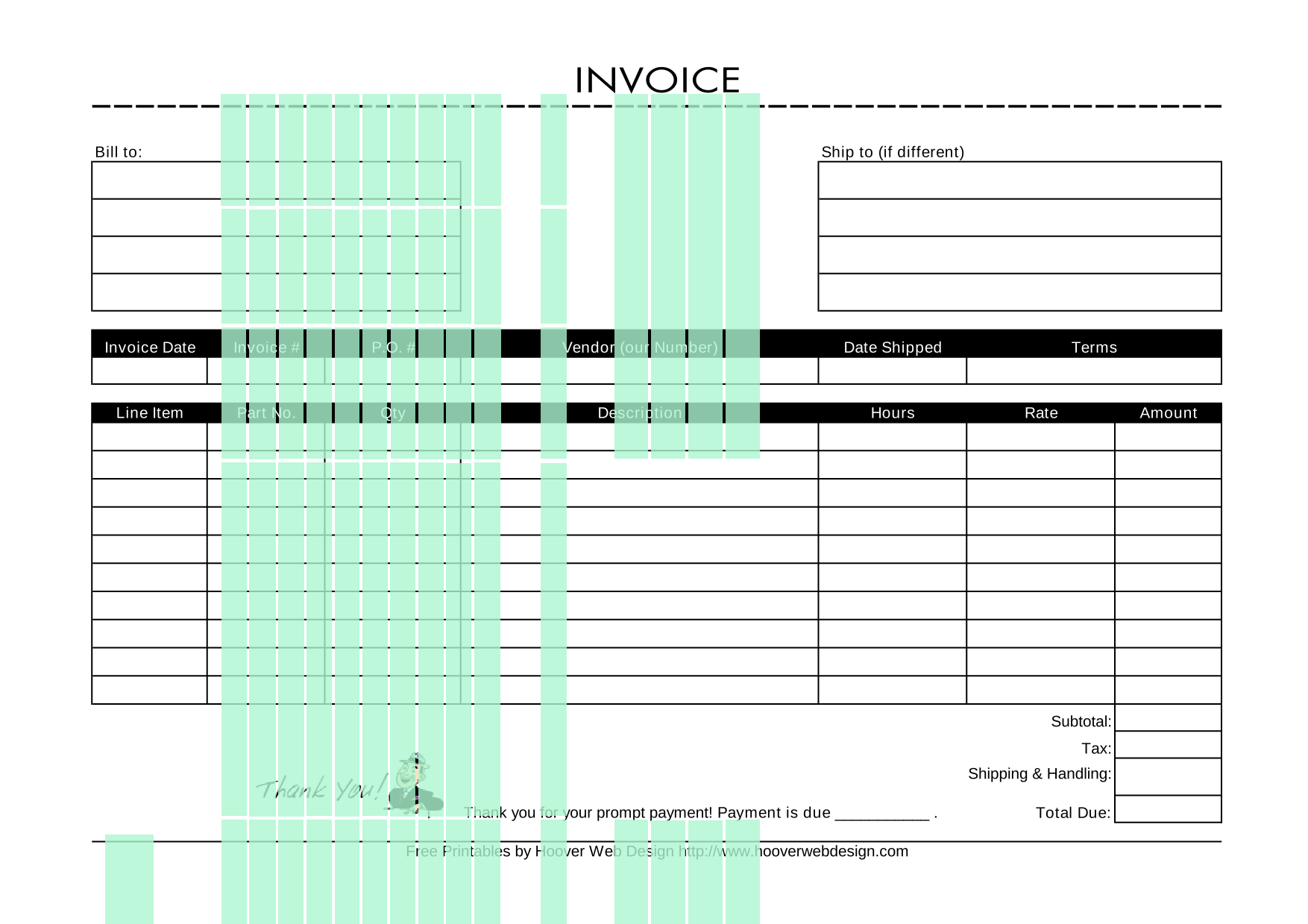 Invoice screenshot