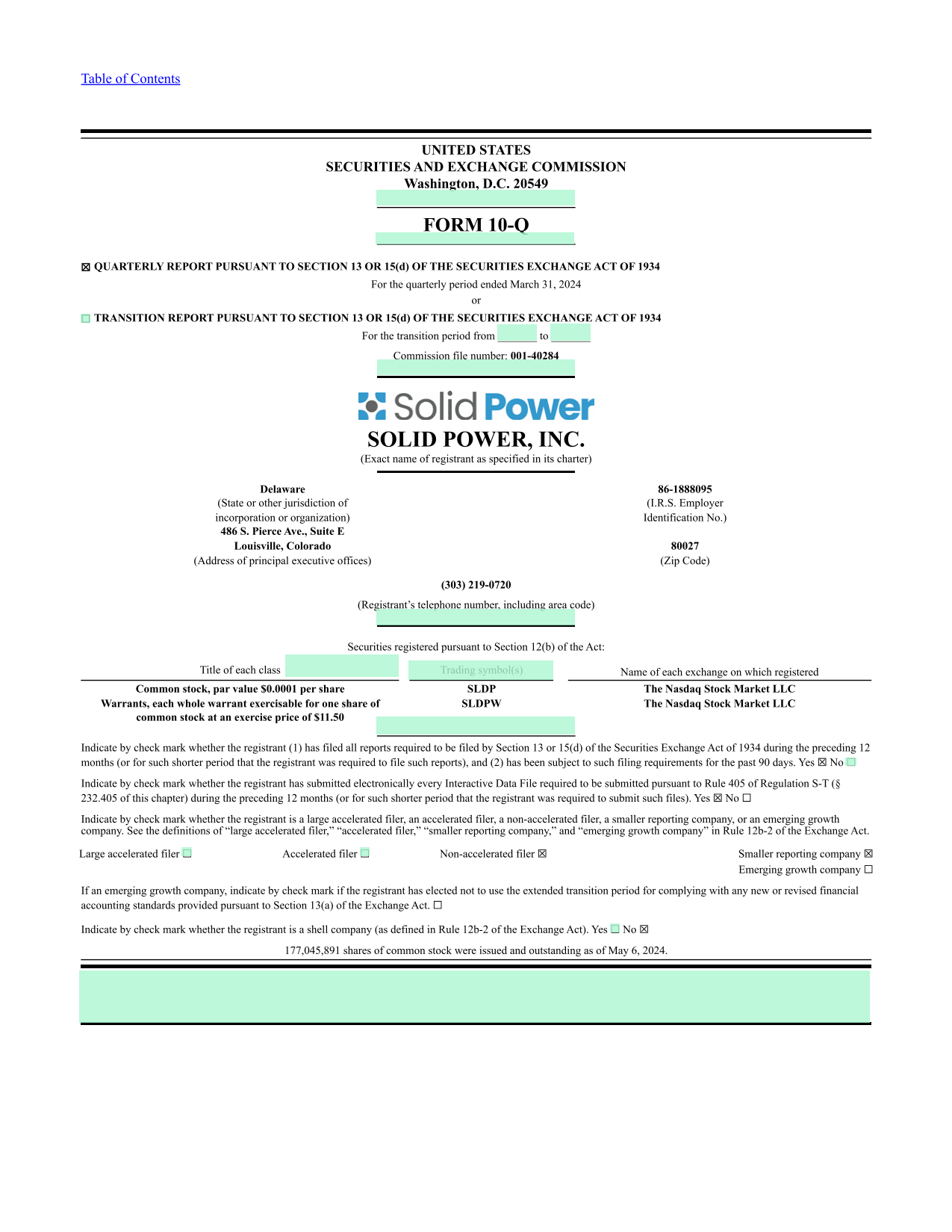 FORM 10 Q screenshot