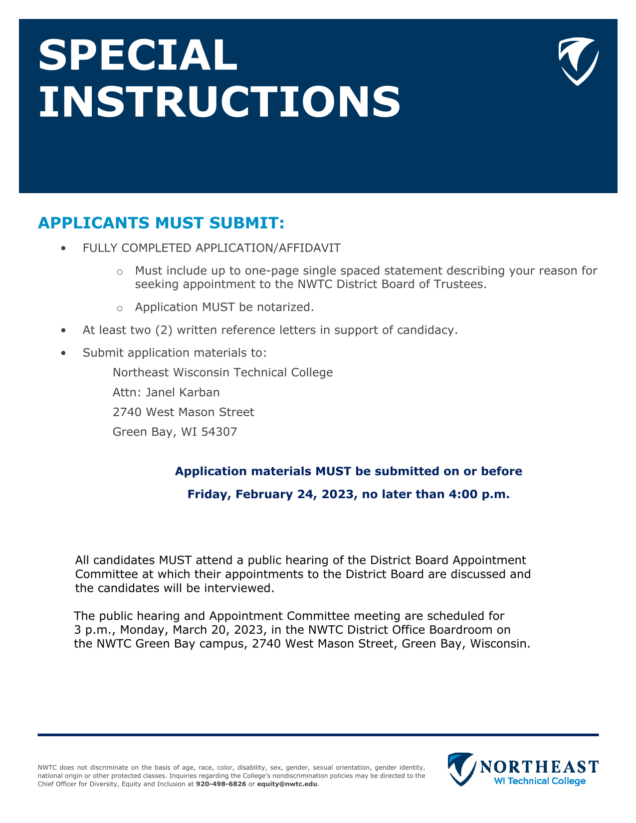 Affidavit Of Qualifications For Wisconsin Technical College District Board Membership screenshot