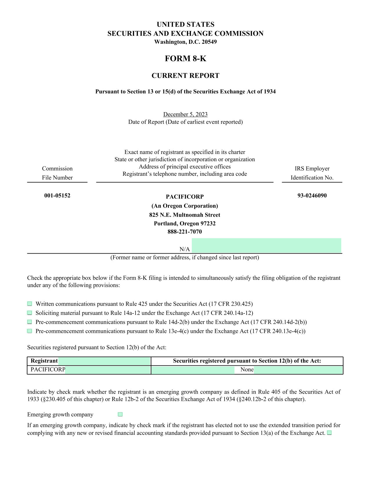 Form 8 K screenshot
